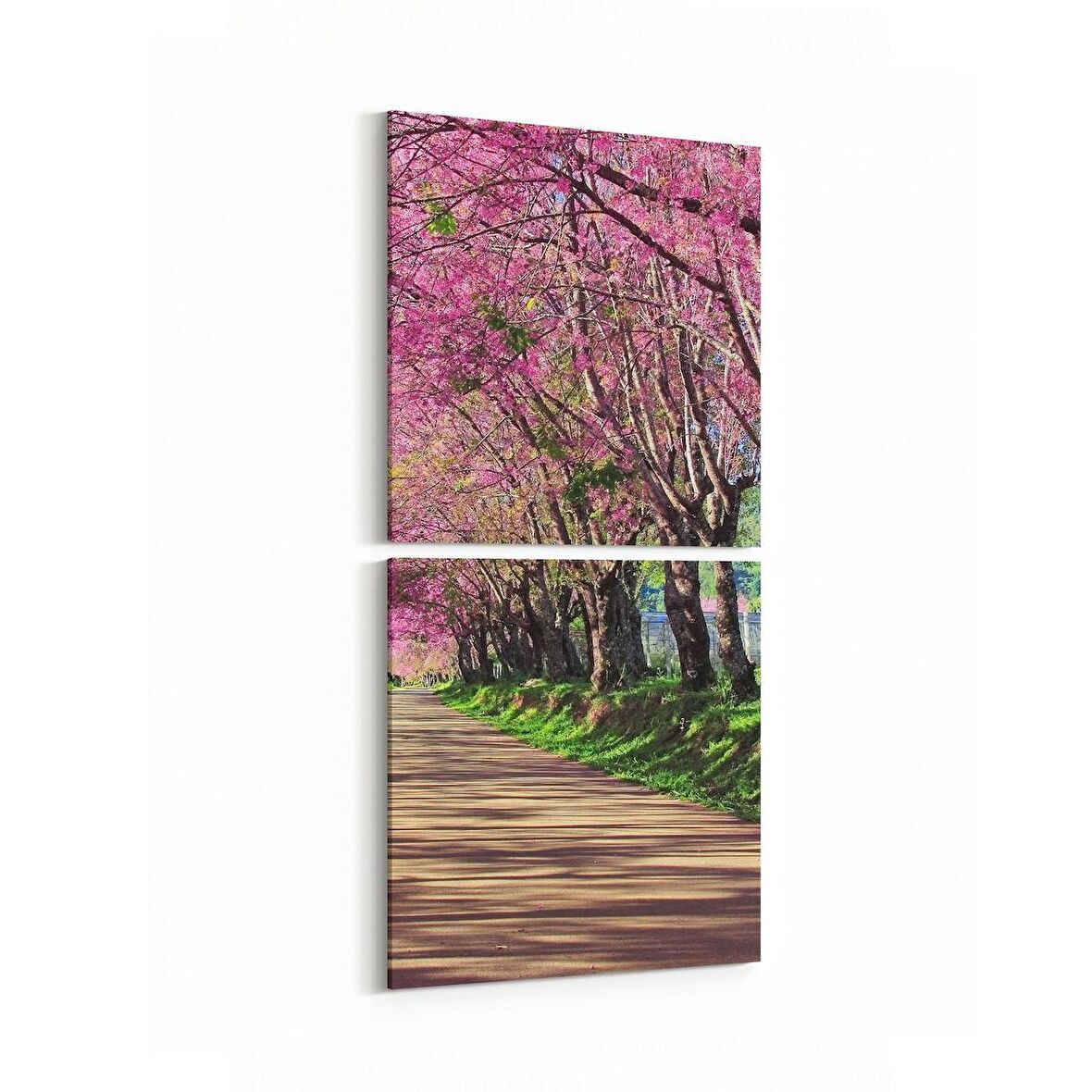 Olla 14633K2D Doğa / Manzara Görseli Kare 2'li Dikey Kanvas Tablo (Ölçü: 30X65)