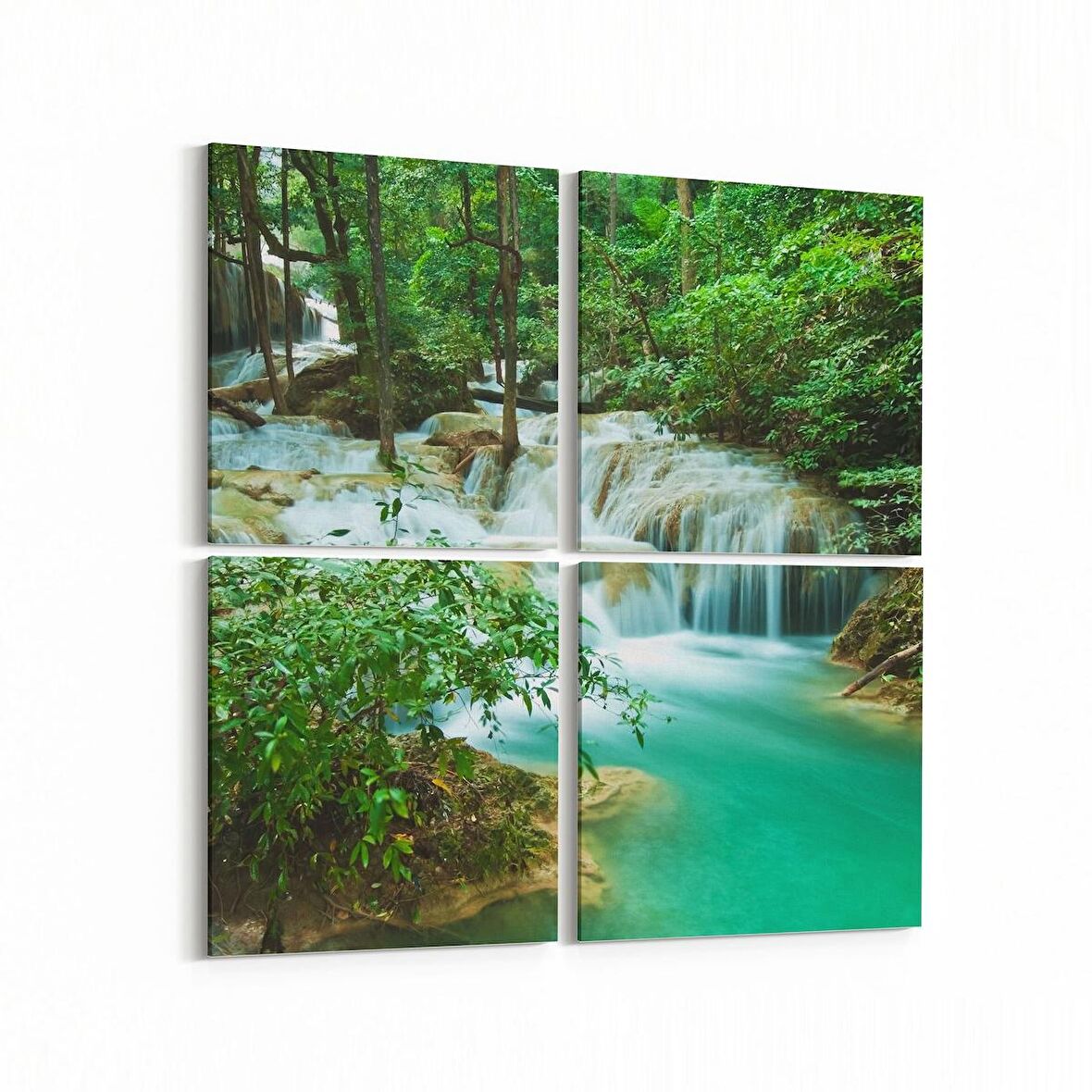 Olla 13300K4 Doğa / Manzara Görseli Kare 4'lü Kanvas Tablo (Ölçü: 125X125)