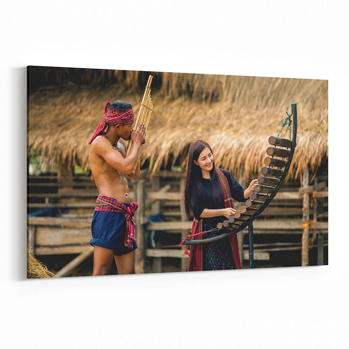 Olla 16969Y Model / Manken Görseli Yatay Kanvas Tablo (Ölçü: 30X20)