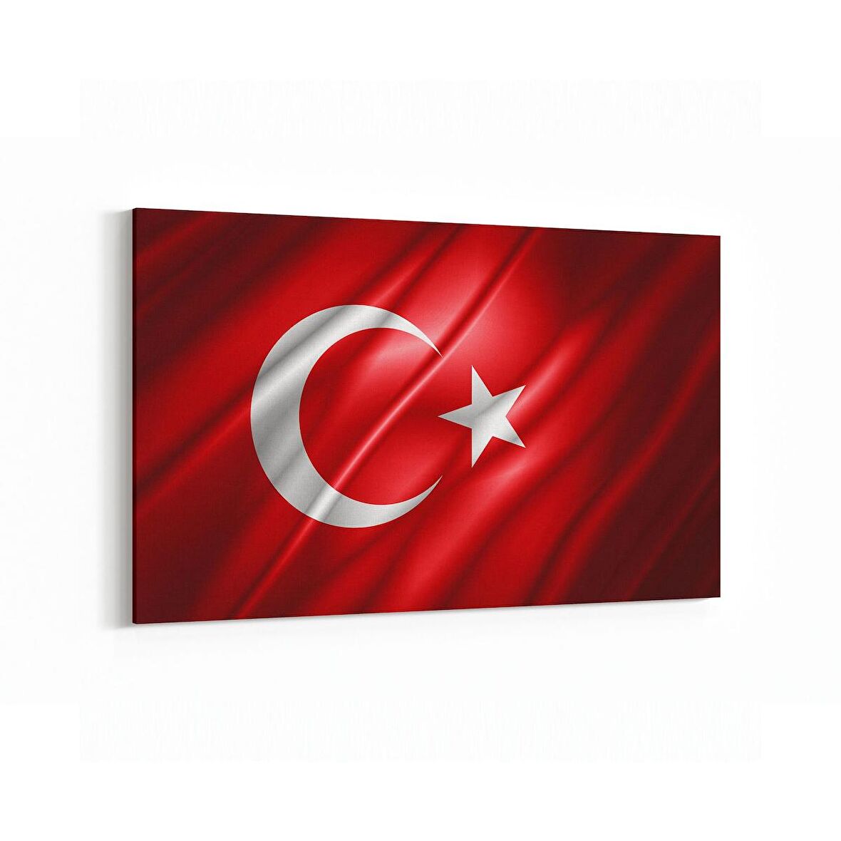 Olla 17563Y Türk Bayrağı Görseli Yatay Kanvas Tablo (Ölçü: 90X60)
