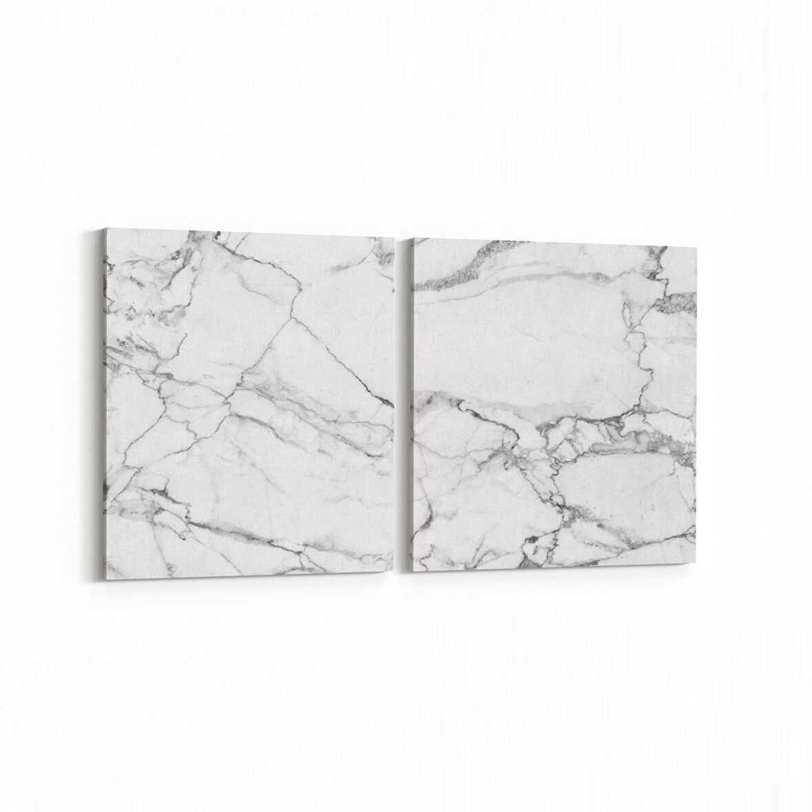 Olla 16705K2Y Mermer Desen Görsel Kare 2'li Yatay Kanvas Tablo (Ölçü: 85X40)