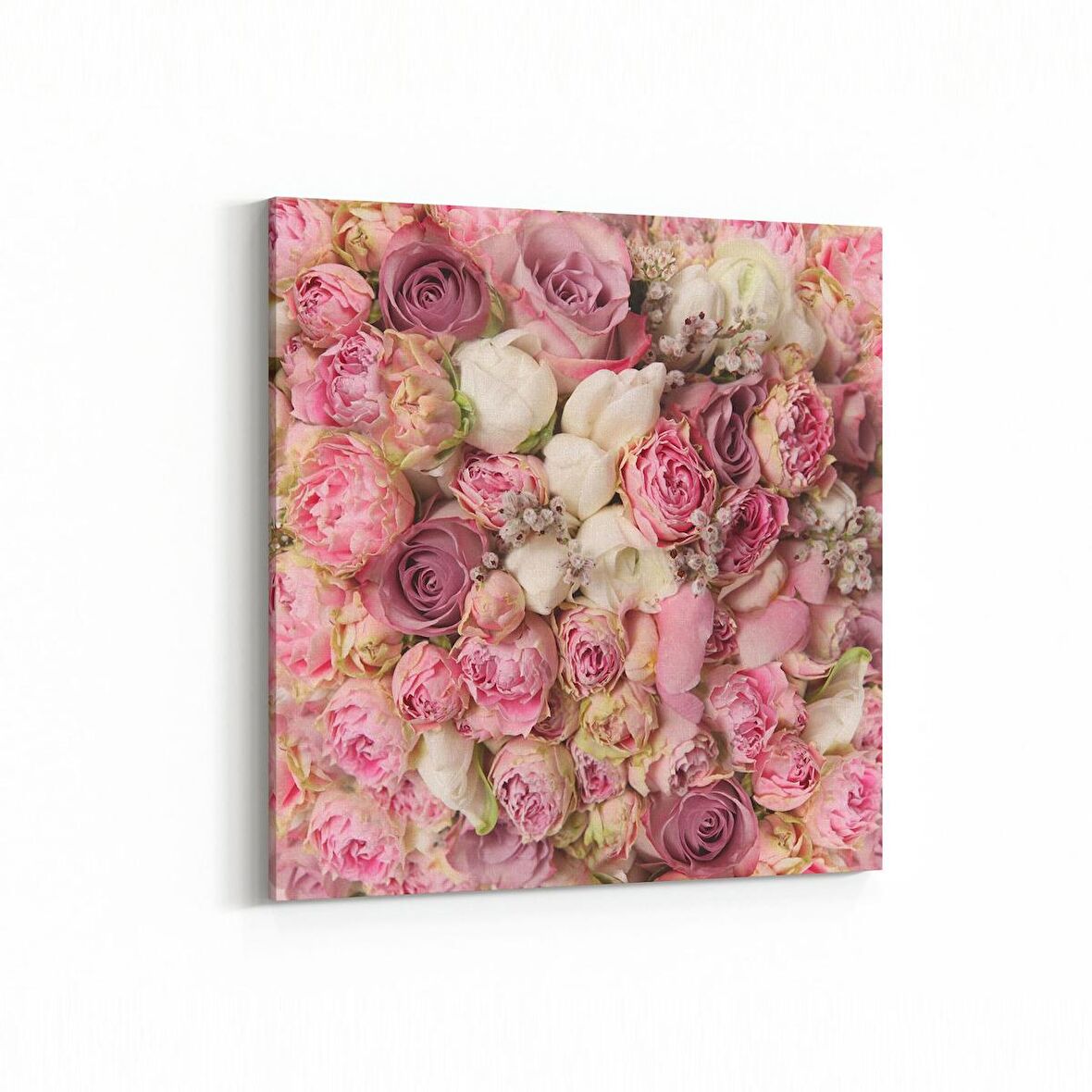Olla 11558K Çiçek Görseli Kare Kanvas Tablo (Ölçü: 30X30)