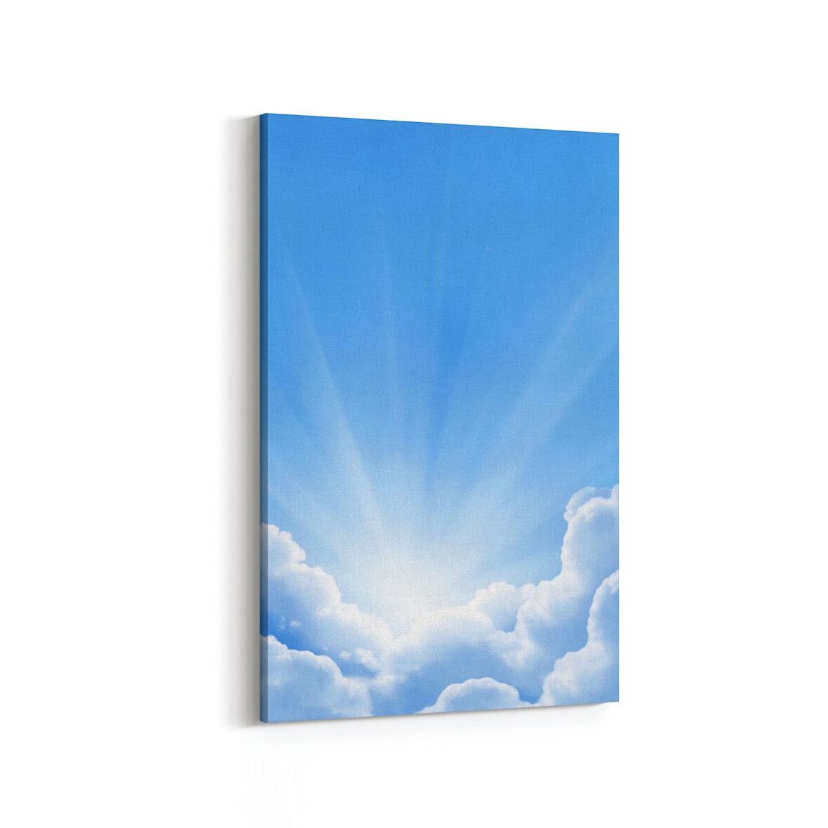 Olla 15821D Gökyüzü Bulut Görseli  Dikey Kanvas Tablo (Ölçü: 100X150)