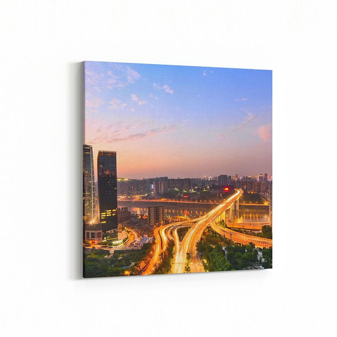 Olla 18832K4 Yapı Görseli Kare 4'lü Kanvas Tablo (Ölçü: 65X65)