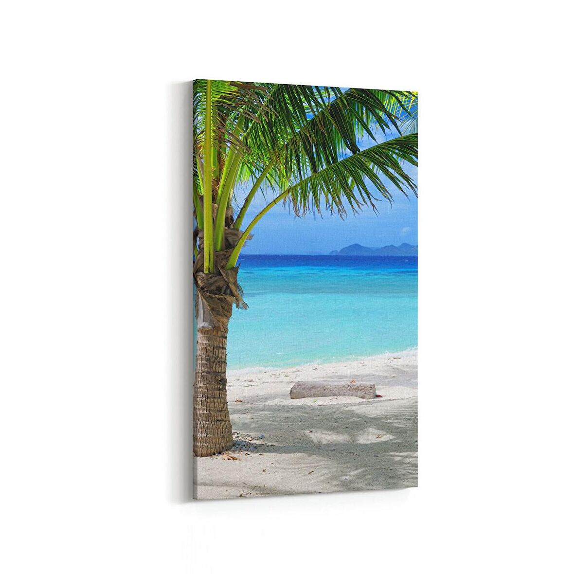 Olla 16355DD Kumsal / Sahil Görseli Dikey Dar Kanvas Tablo (Ölçü: 40X80)