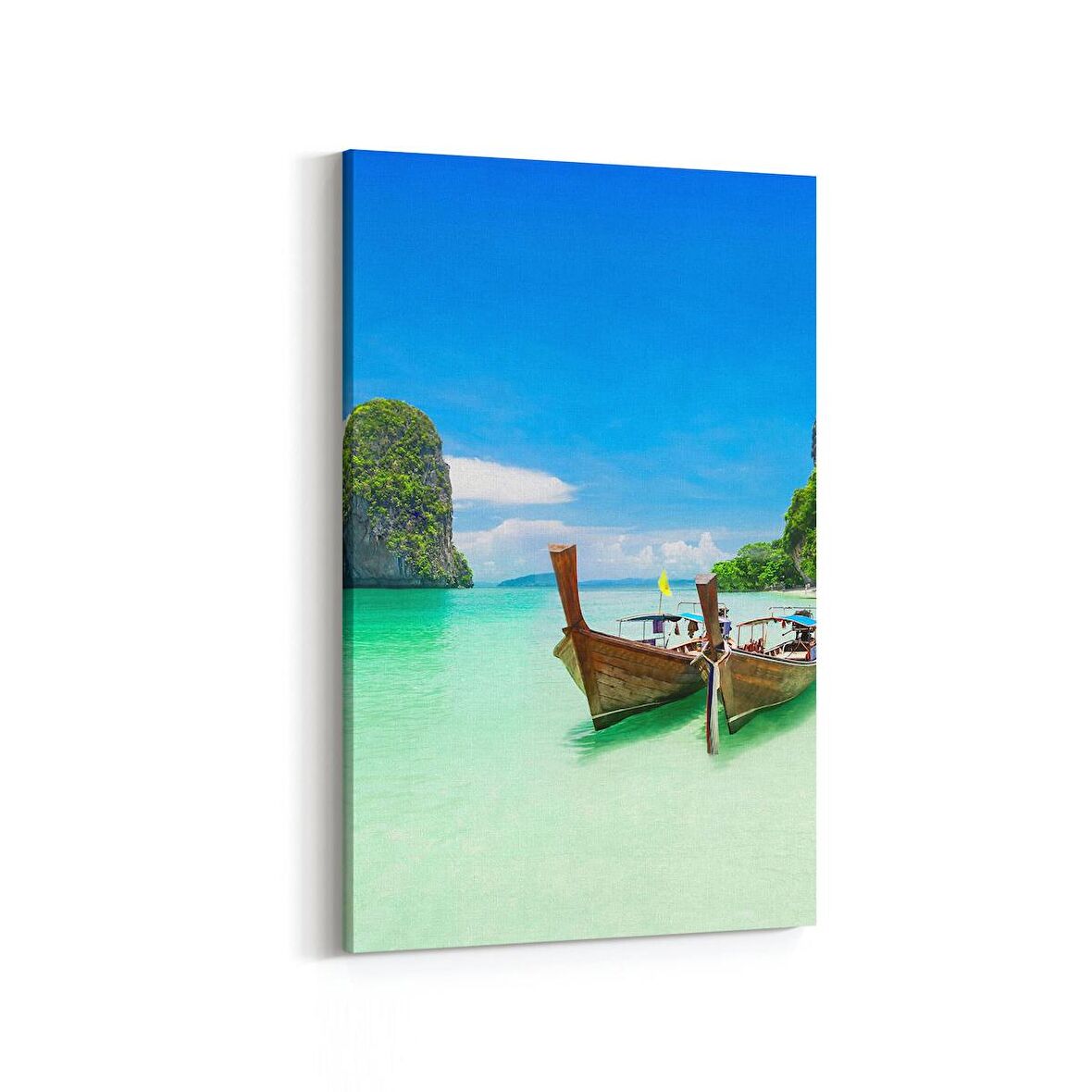 Olla 16451D Kumsal / Sahil Görseli Dikey Kanvas Tablo (Ölçü: 60X90)