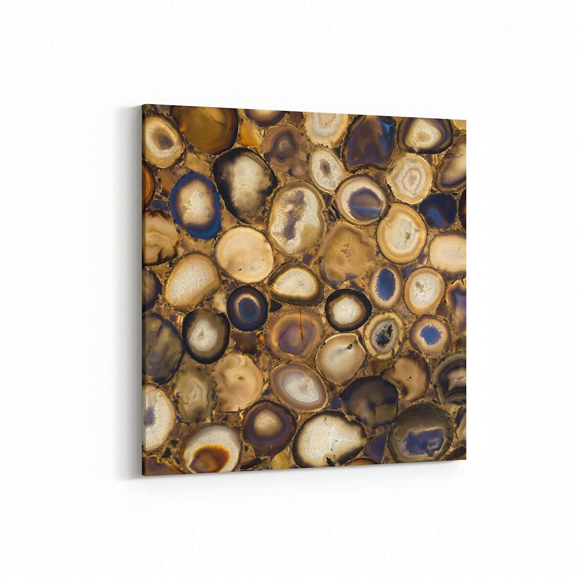 Olla 16708K Mermer Desen Görsel Kare Kanvas Tablo (Ölçü: 30X30)