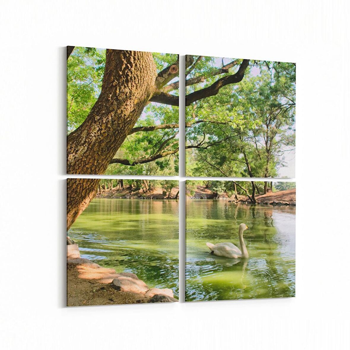 Olla 13473K4 Doğa / Manzara Görseli Kare 4'lü Kanvas Tablo (Ölçü: 125X125)