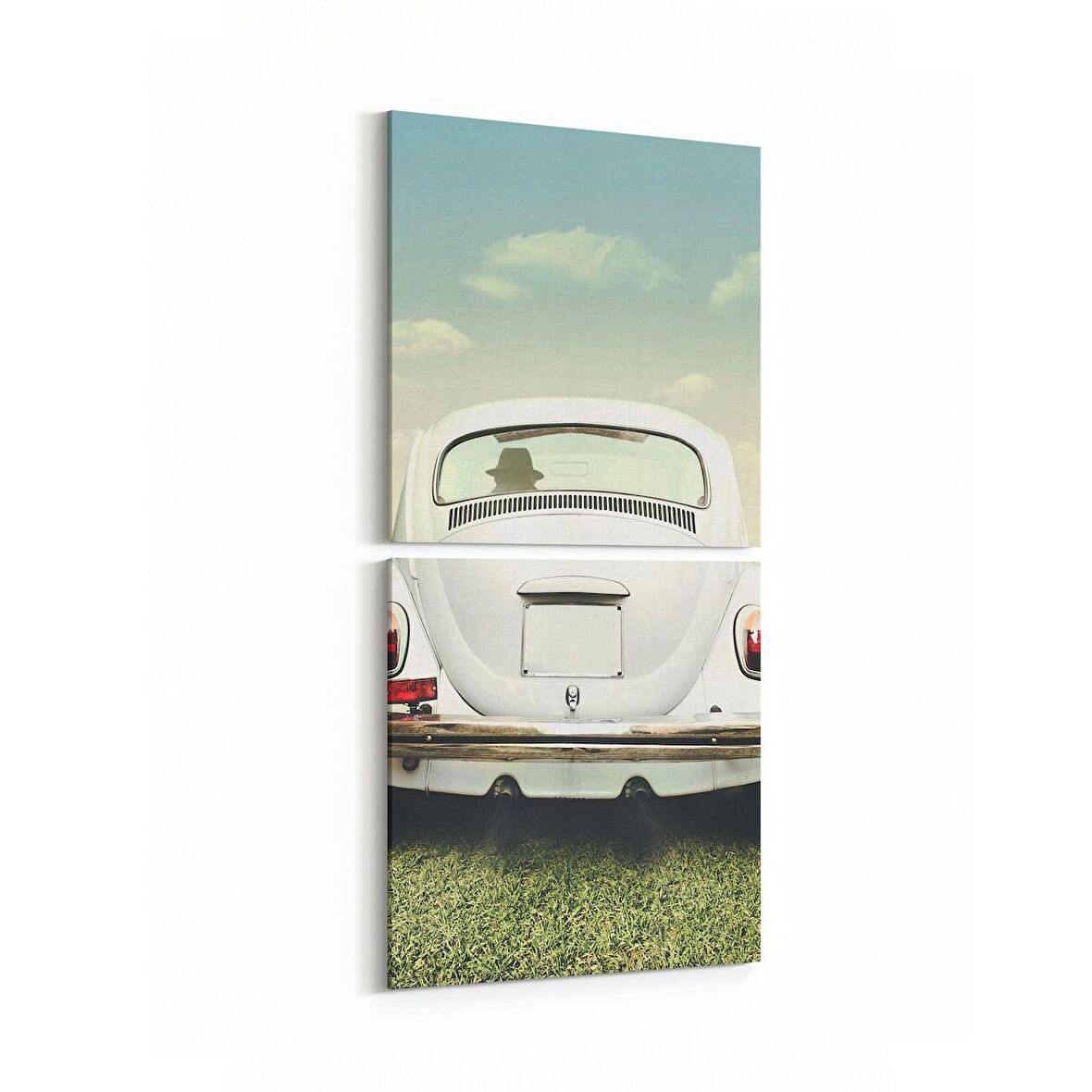 Olla 12285K2D Araç Görseli Kare 2'li Dikey Kanvas Tablo (Ölçü: 30X65)