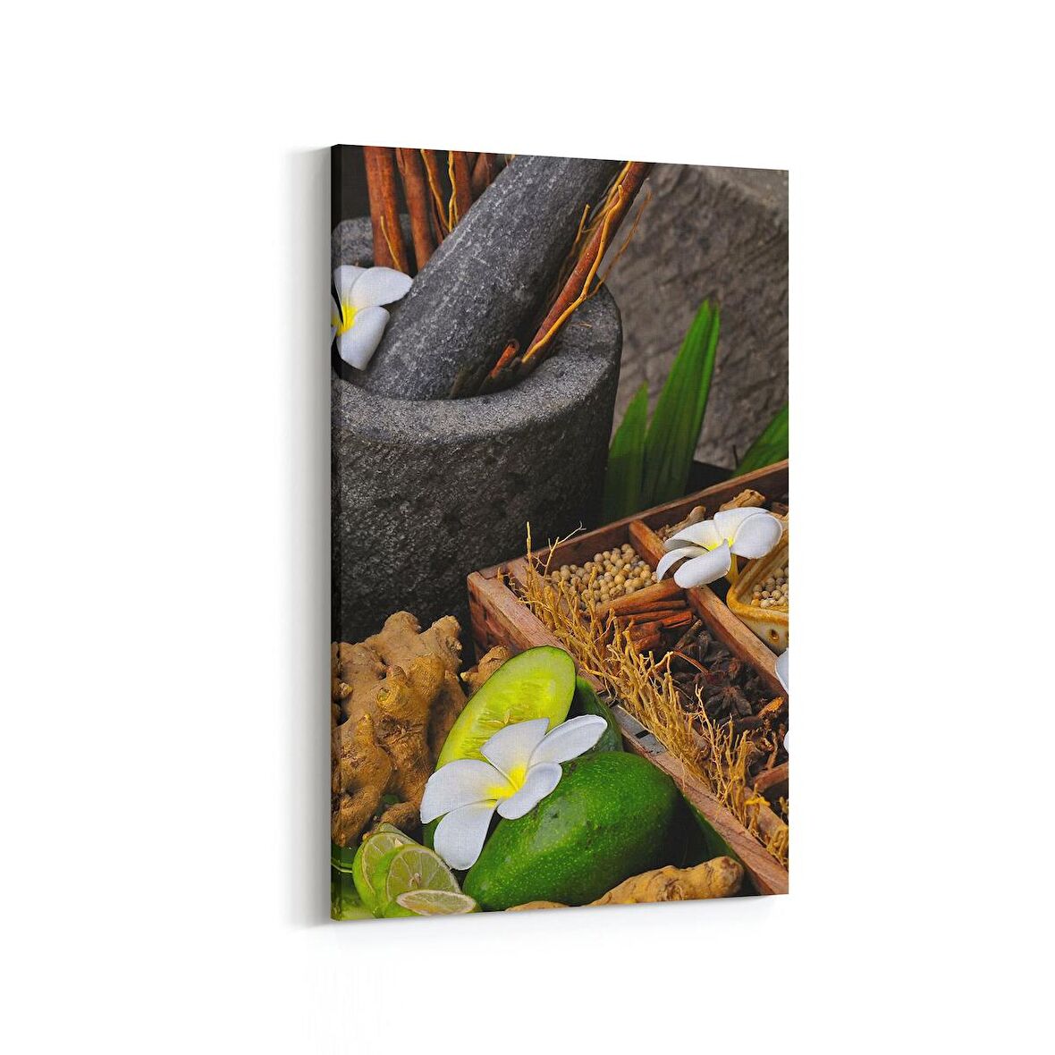 Olla 17090D Spa / Masaj Görseli Dikey Kanvas Tablo (Ölçü: 100X150)