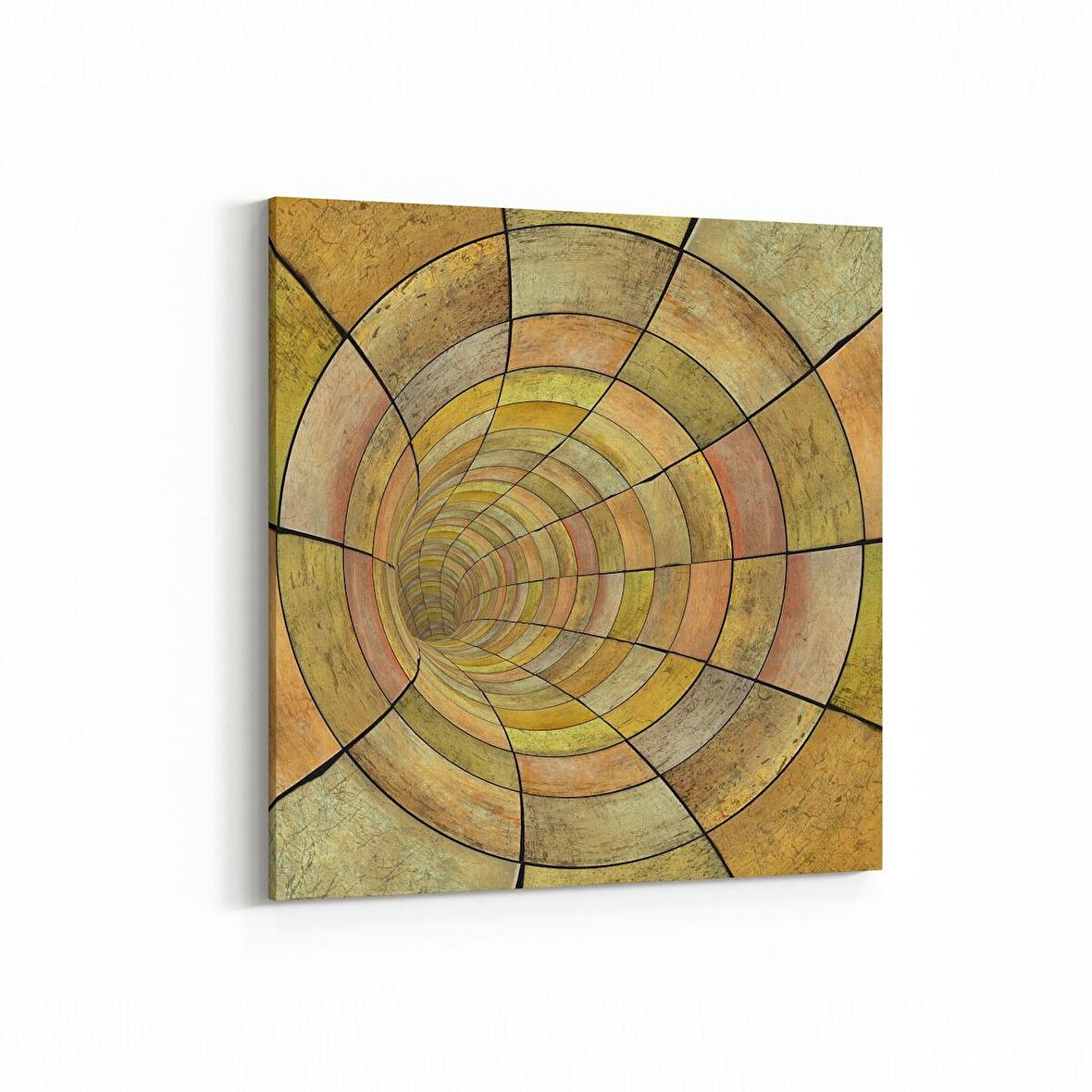 Olla 10230K Abstract Girdap Görsel Kare Kanvas Tablo (Ölçü: 30X30)