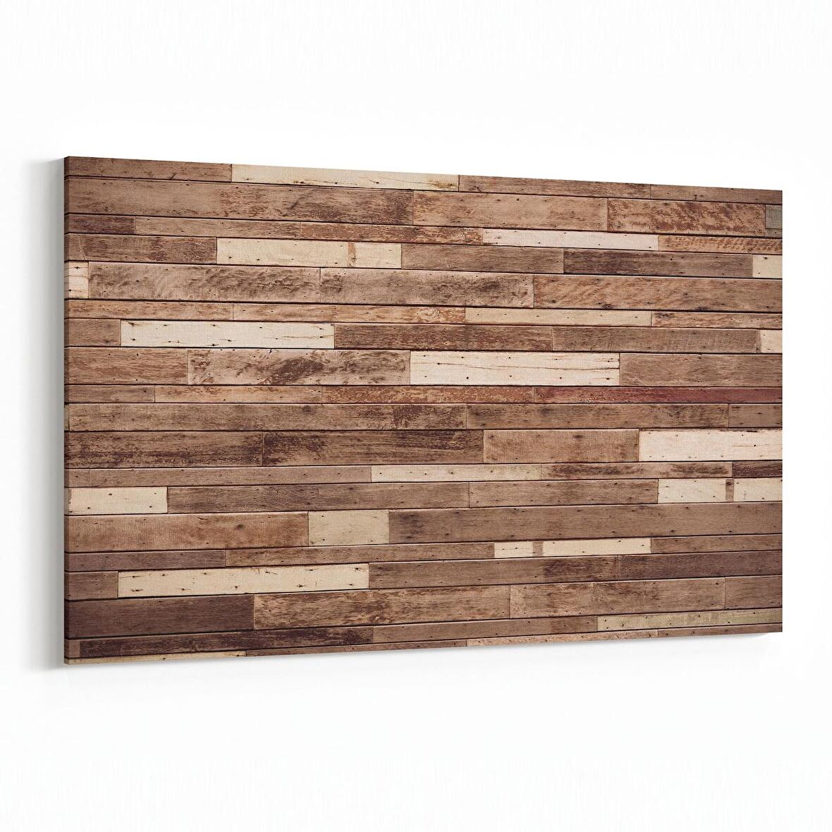 Olla 11998Y Ahşap Desen Görseli Yatay Kanvas Tablo (Ölçü: 45X30)