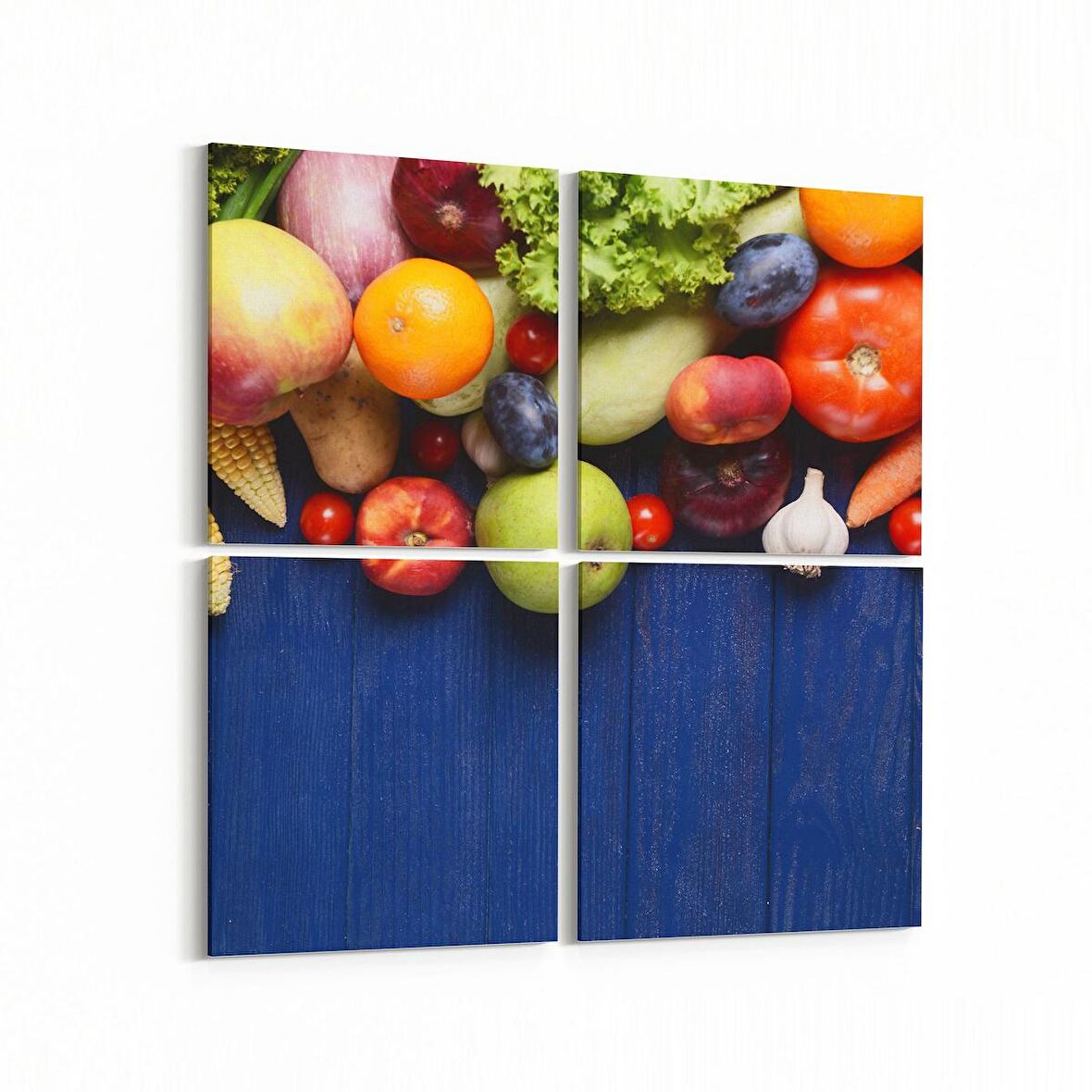 Olla 15120K4 Gıda Görseli Kare 4'lü Kanvas Tablo (Ölçü: 125X125)