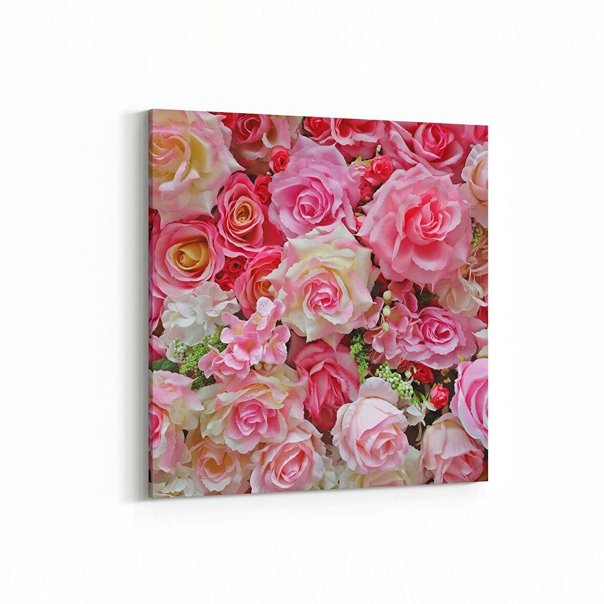 Olla 11591K Çiçek Görseli Kare Kanvas Tablo (Ölçü: 25X25)