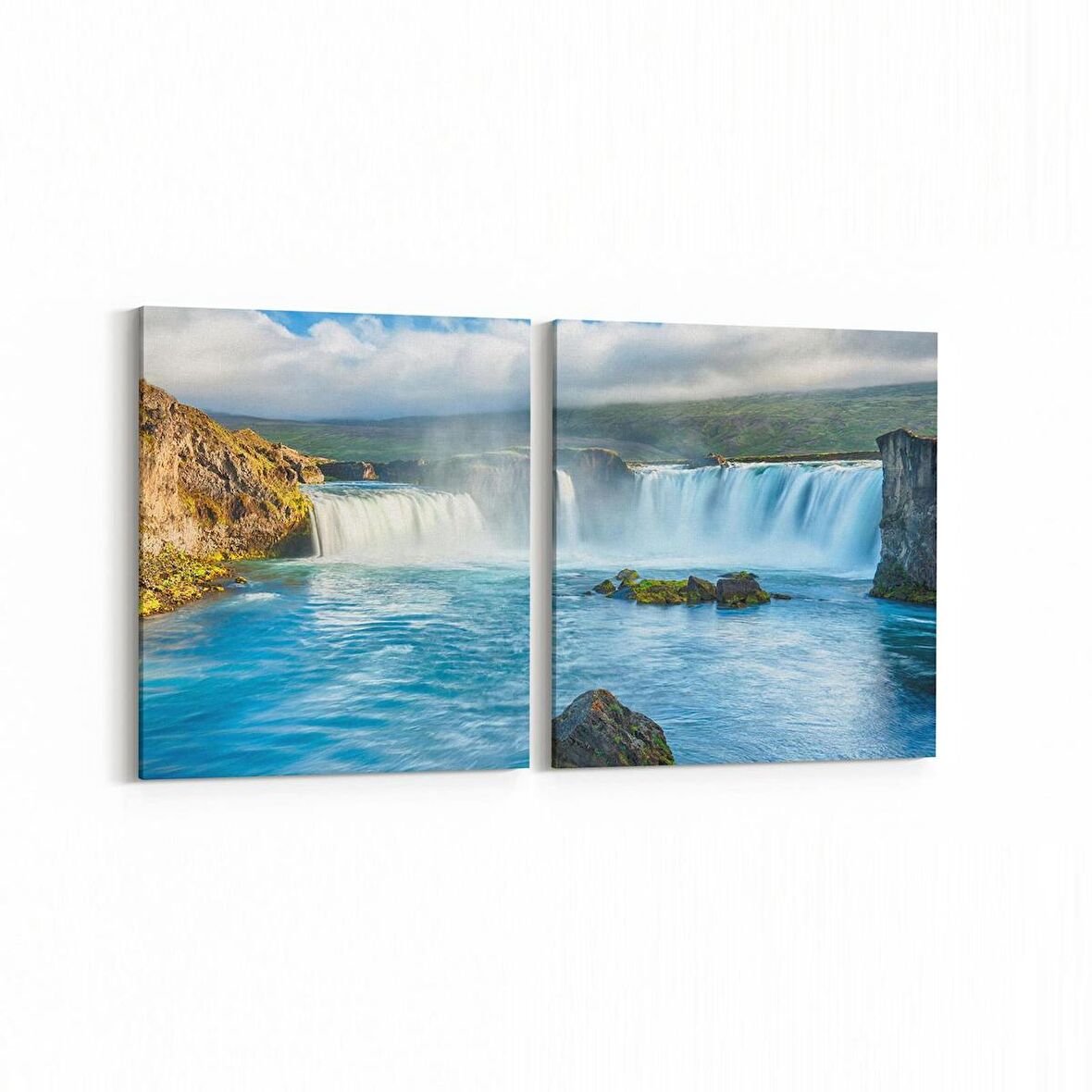 Olla 13456K2Y Doğa / Manzara Görseli Kare 2'li Yatay Kanvas Tablo (Ölçü: 145X70)