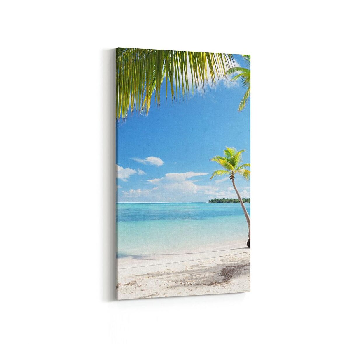 Olla 16525DD Kumsal / Sahil Görseli Dikey Dar Kanvas Tablo (Ölçü: 40X80)