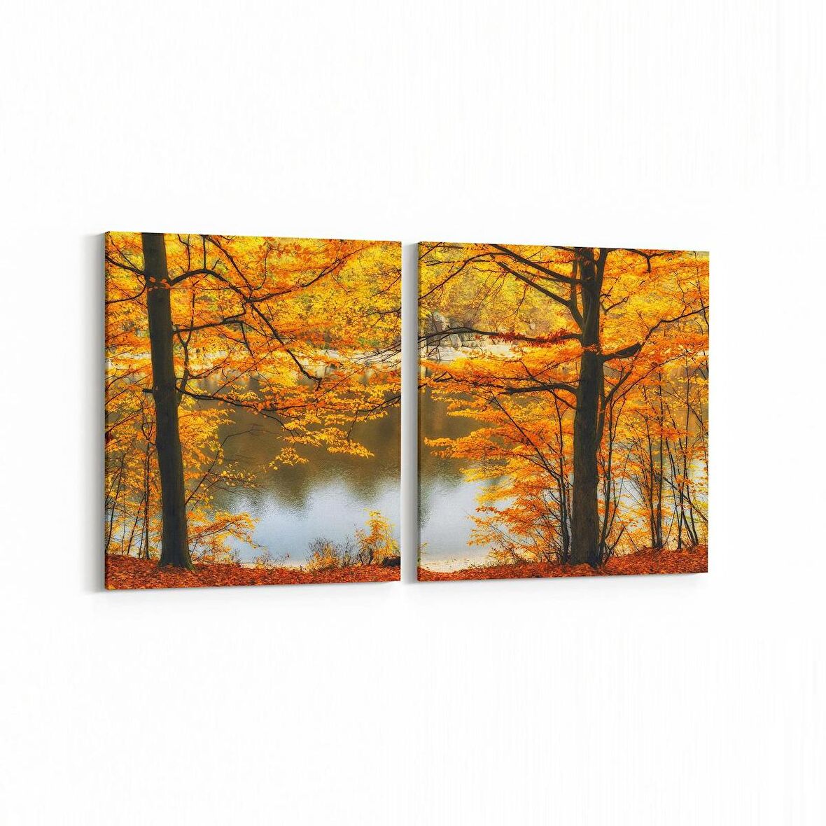 Olla 14409K2Y Doğa / Manzara Görseli Kare 2'li Yatay Kanvas Tablo (Ölçü: 125X60)