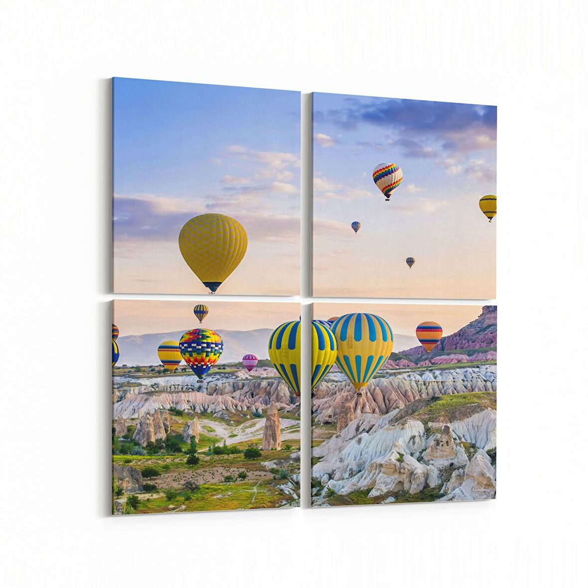 Olla 14422K4 Doğa / Manzara Görseli Kare 4'lü Kanvas Tablo (Ölçü: 145X145)