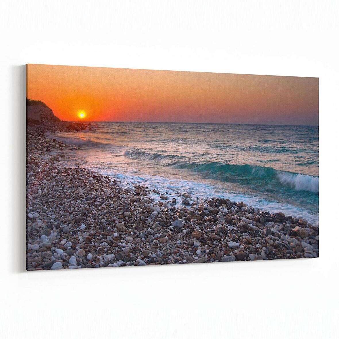 Olla 15979Y Günbatımı Görseli Yatay Kanvas Tablo (Ölçü: 120X80)