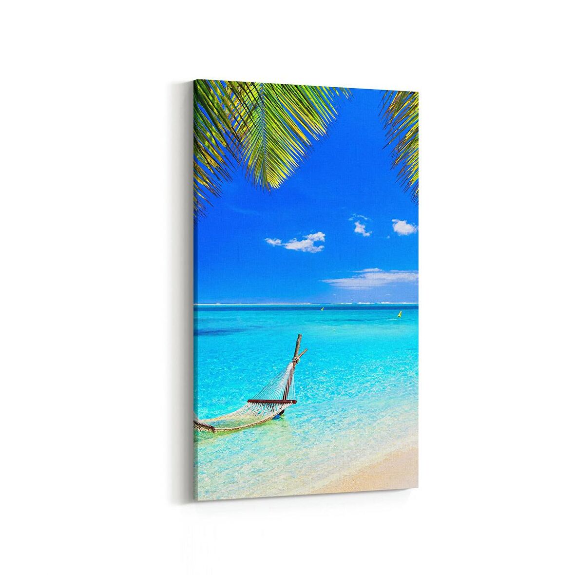 Olla 16532DD Kumsal / Sahil Görseli Dikey Dar Kanvas Tablo (Ölçü: 30X60)