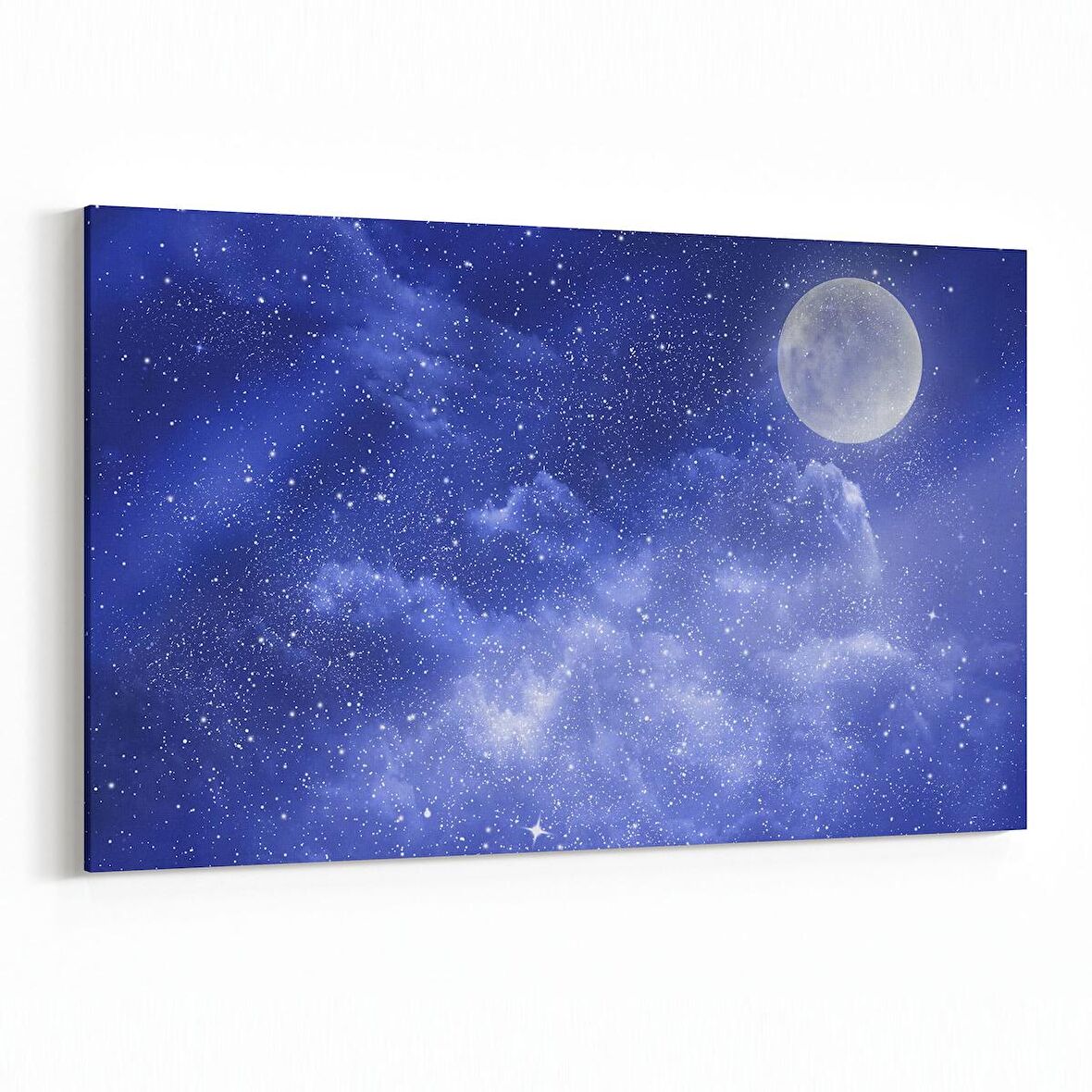 Olla 14748Y Gece Gökyüzü Görseli Yatay Kanvas Tablo (Ölçü: 120X80)