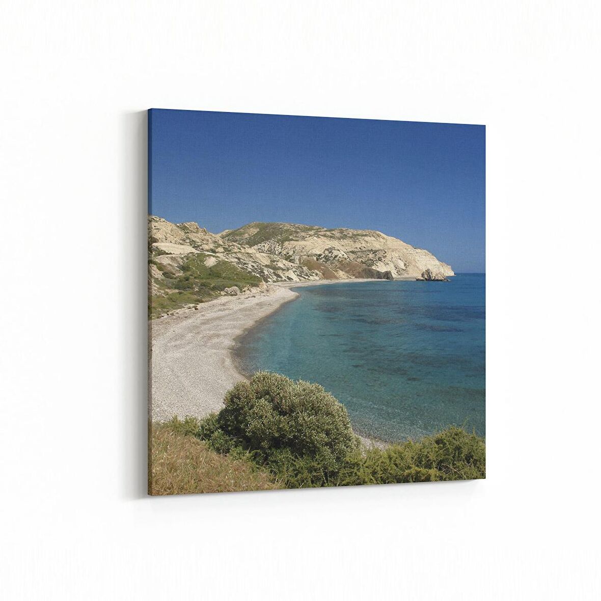 Olla 16508K Kumsal / Sahil Görseli Kare Kanvas Tablo (Ölçü: 25X25)