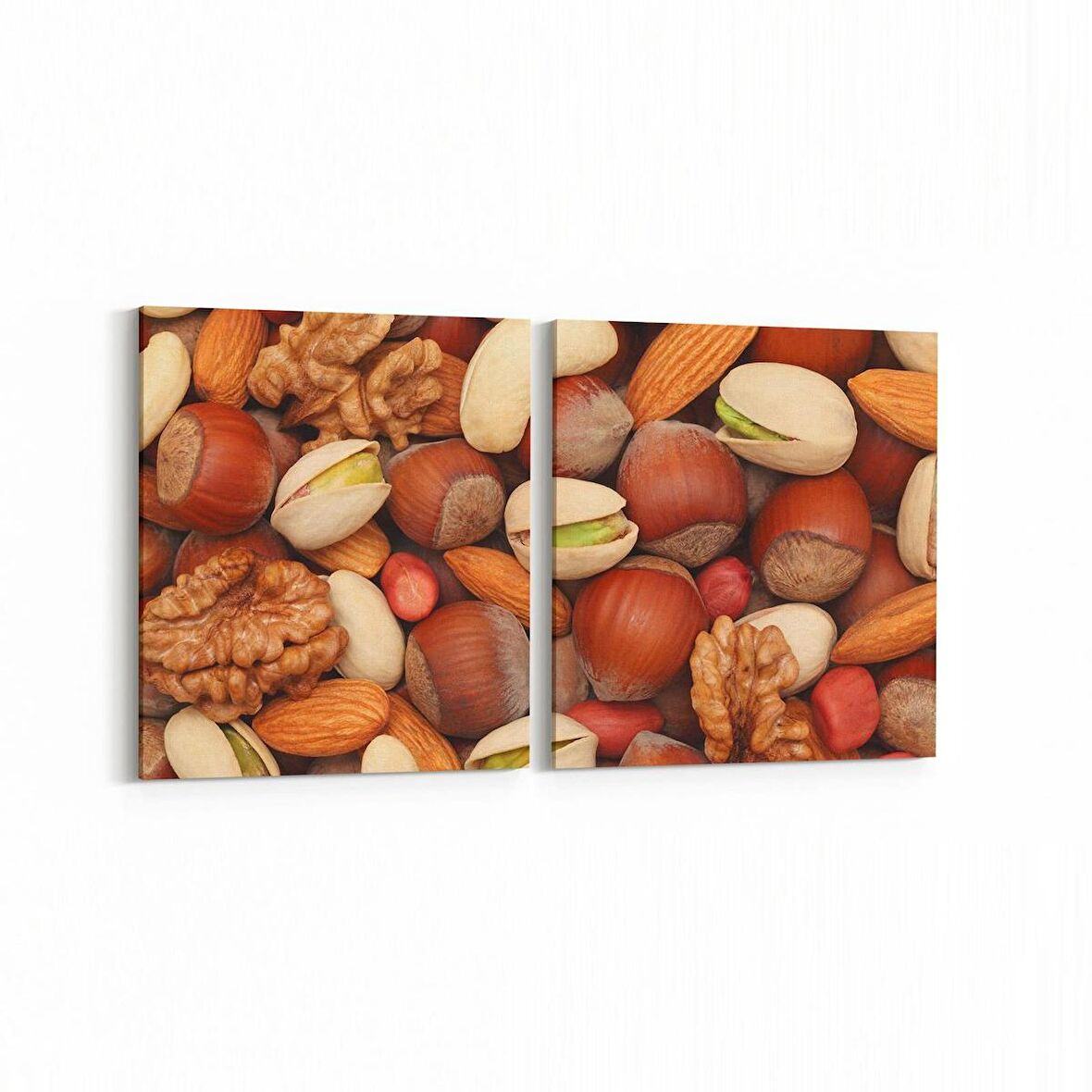 Olla 15055K2Y Gıda Görseli Kare 2'li Yatay Kanvas Tablo (Ölçü: 125X60)