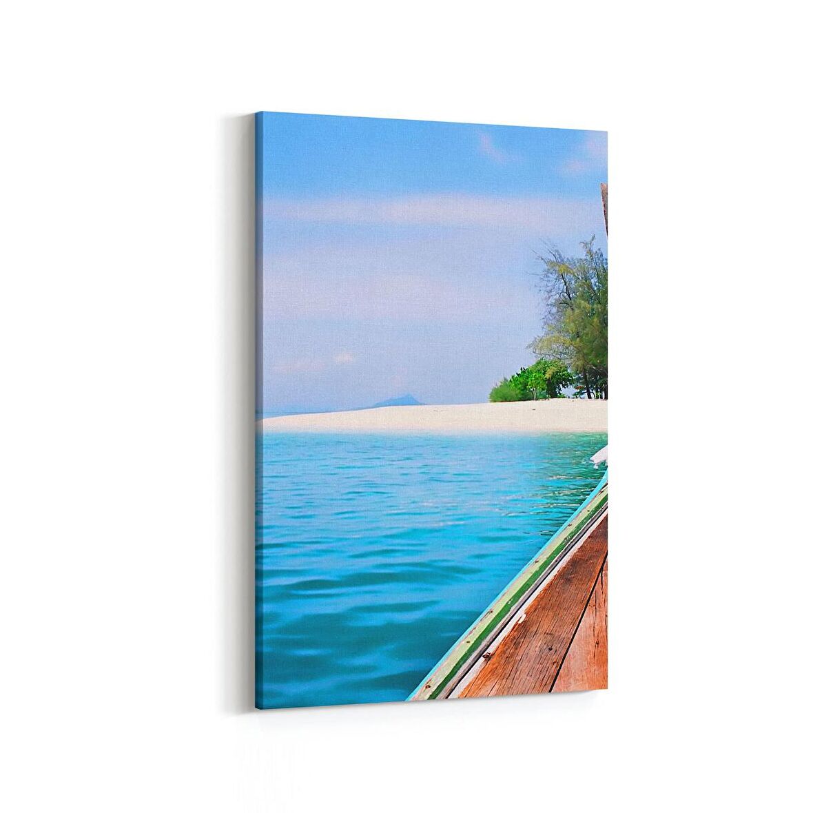 Olla 16523D Kumsal / Sahil Görseli Dikey Kanvas Tablo (Ölçü: 70X105)