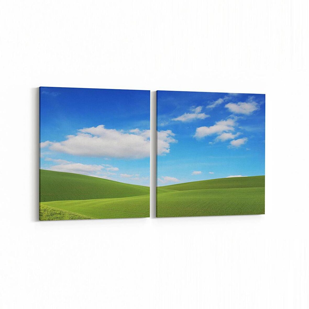 Olla 13827K2Y Doğa / Manzara Görseli Kare 2'li Yatay Kanvas Tablo (Ölçü: 145X70)