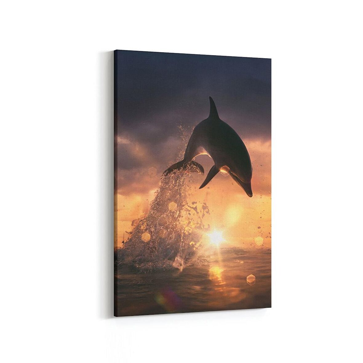 Olla 15969D Günbatımı Görseli Dikey Kanvas Tablo (Ölçü: 60X90)