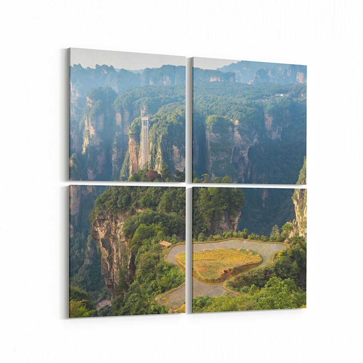 Olla 13620K4 Doğa / Manzara Görseli Kare 4'lü Kanvas Tablo (Ölçü: 145X145)