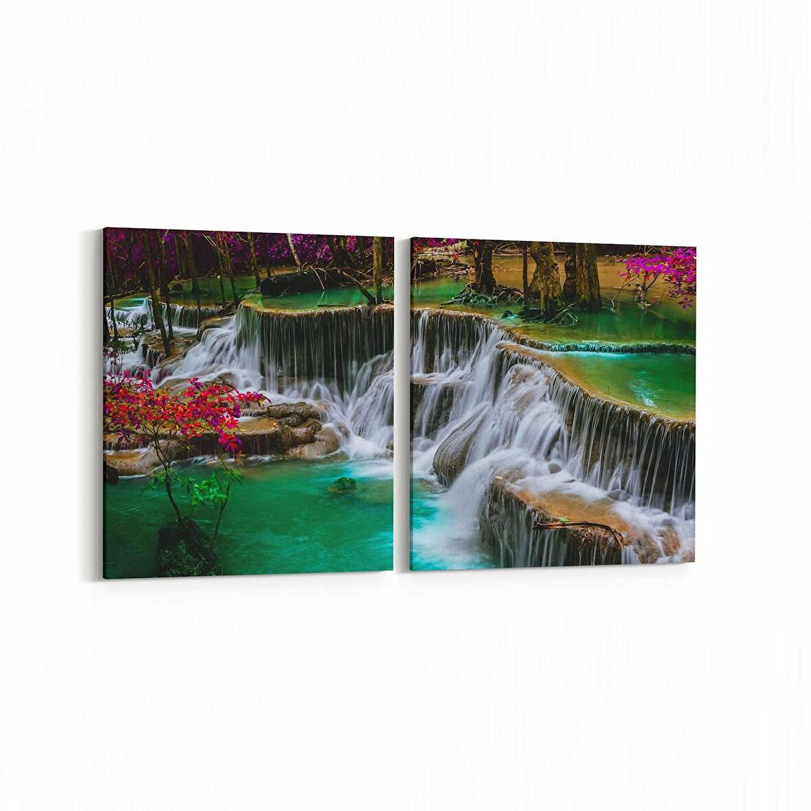 Olla 13860K2Y Doğa / Manzara Görseli Kare 2'li Yatay Kanvas Tablo (Ölçü: 145X70)