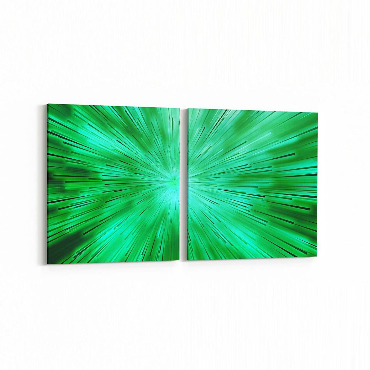 Olla 10374K2Y Abstract Görsel Kare 2'li Yatay Kanvas Tablo (Ölçü: 65X30)