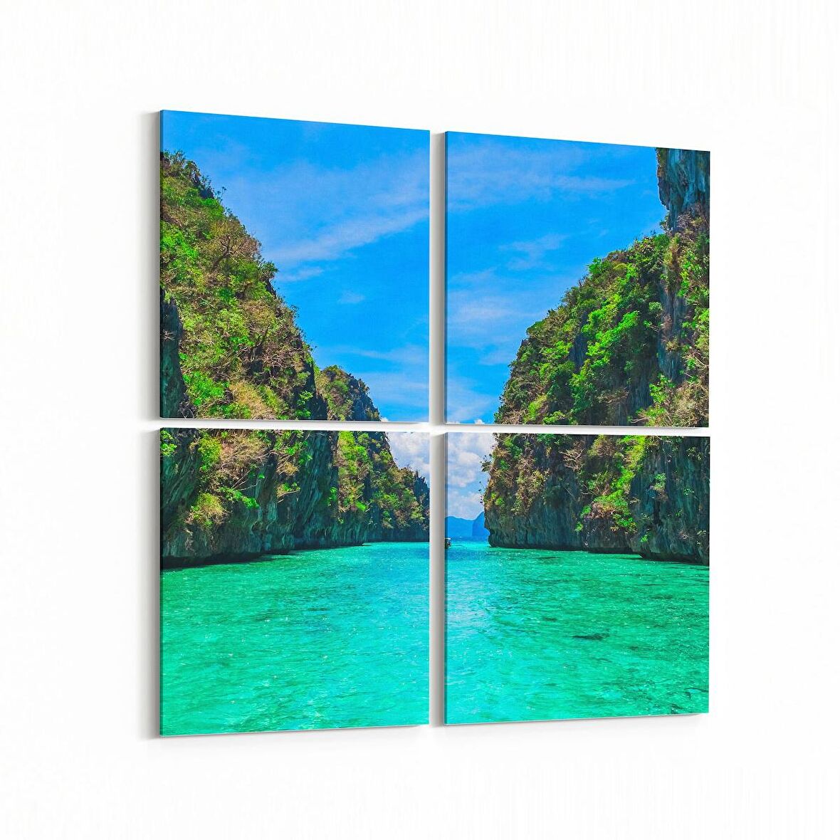 Olla 13906K4 Doğa / Manzara Görseli Kare 4'lü Kanvas Tablo (Ölçü: 65X65)