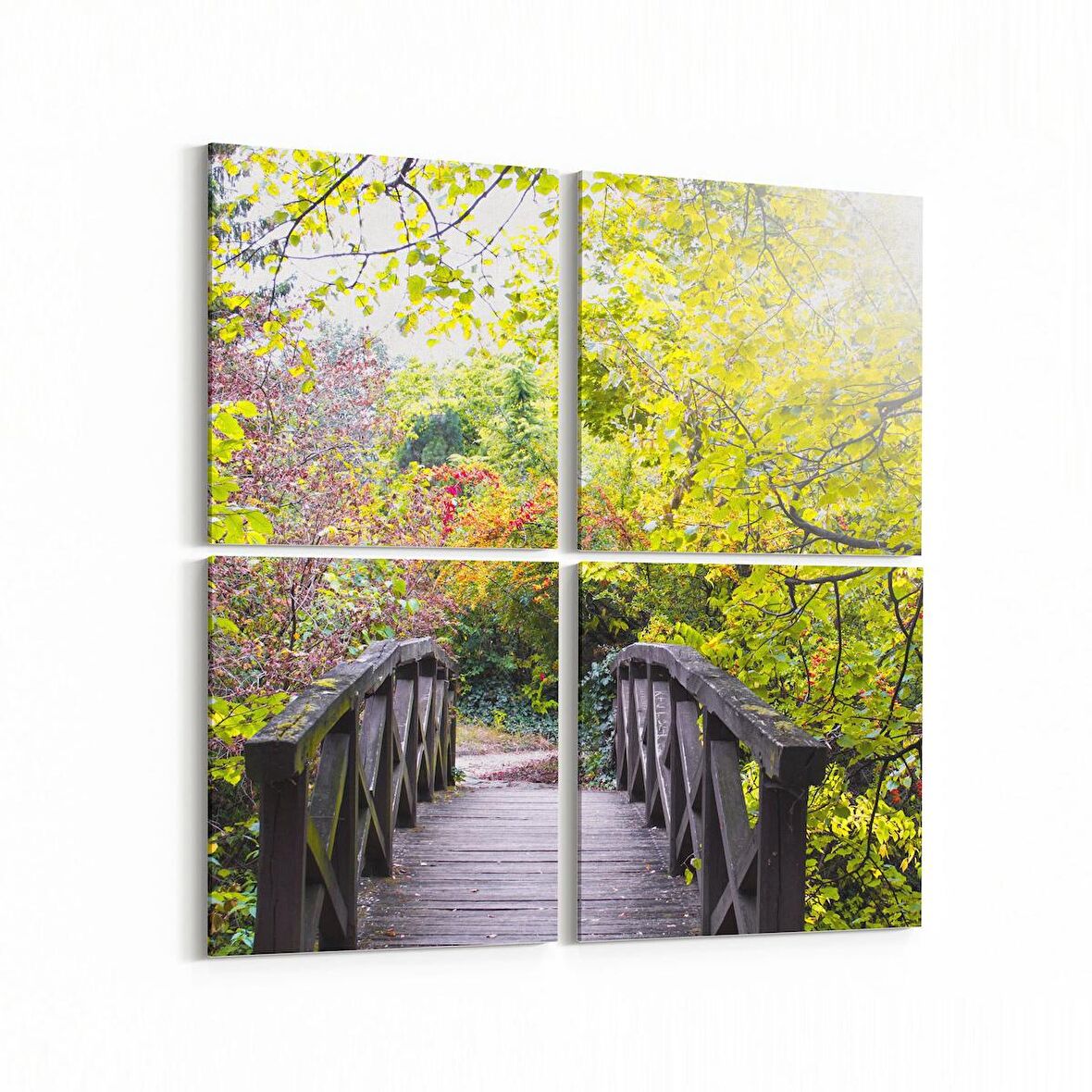 Olla 13276K4 Doğa / Manzara Görseli Kare 4'lü Kanvas Tablo (Ölçü: 105X105)