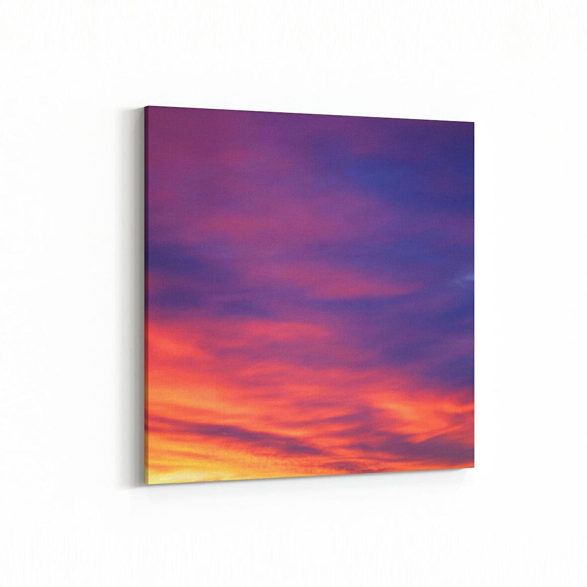 Olla 15900K Günbatımı Görseli Kare Kanvas Tablo (Ölçü: 25X25)