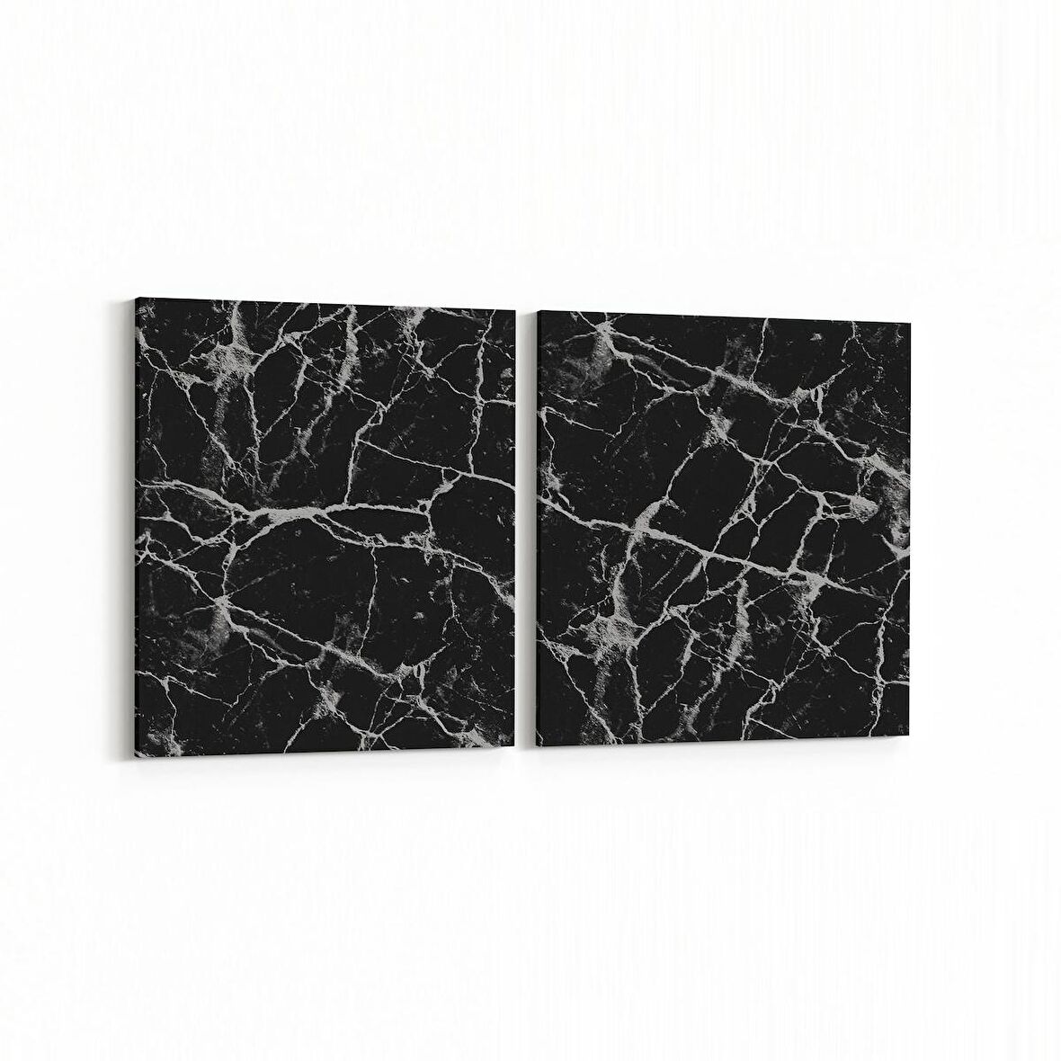 Olla 16662K2Y Mermer Desen Görsel Kare 2'li Yatay Kanvas Tablo (Ölçü: 105X50)