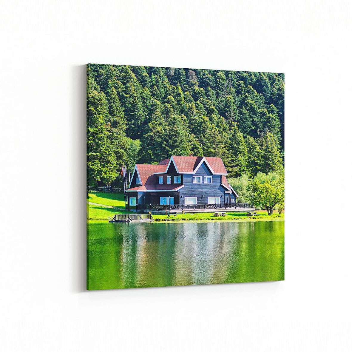 Olla 18943K Yapı Görseli Kare Kanvas Tablo (Ölçü: 25X25)
