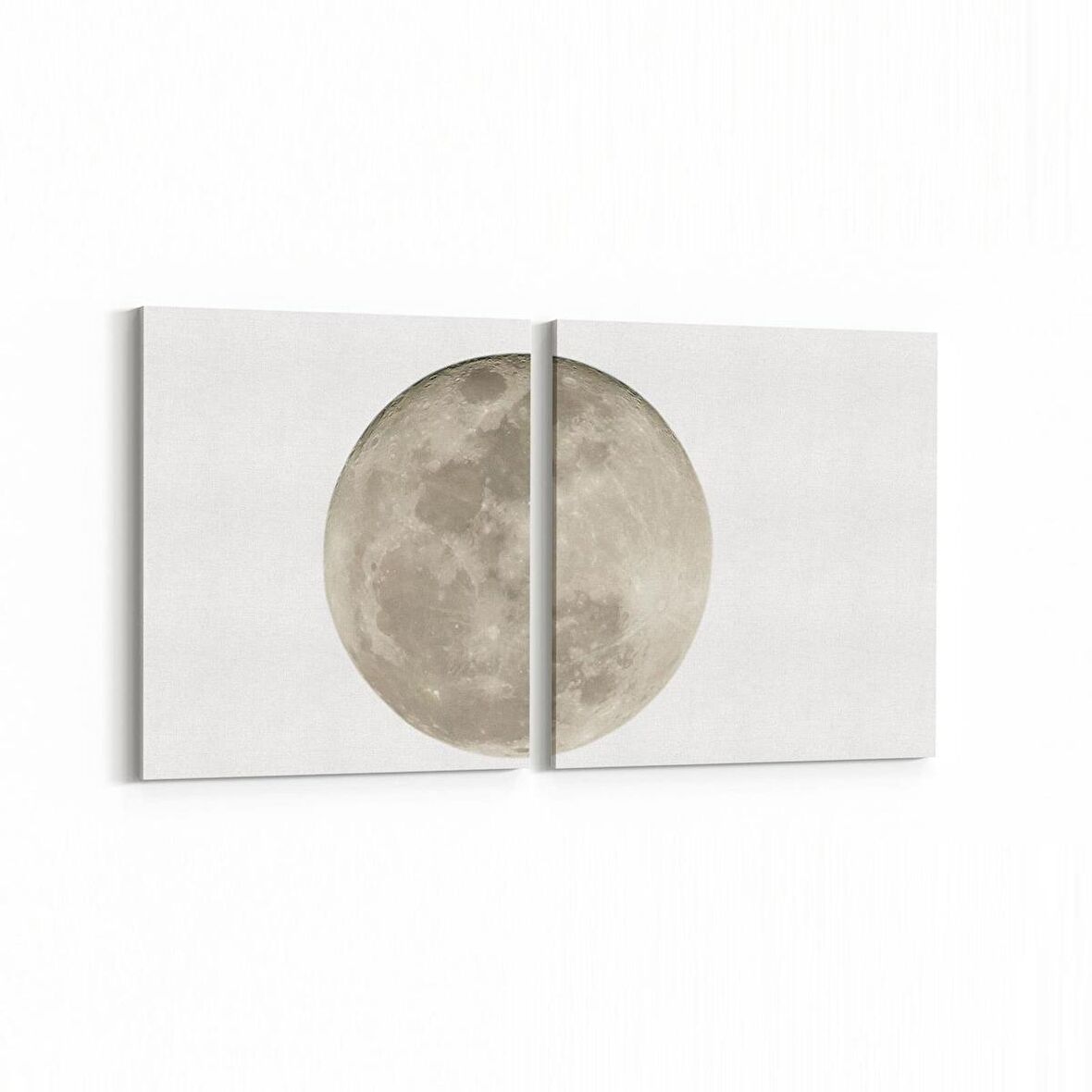 Olla 14796K2Y Gece Gökyüzü Görseli Kare 2'li Yatay Kanvas Tablo (Ölçü: 85X40)