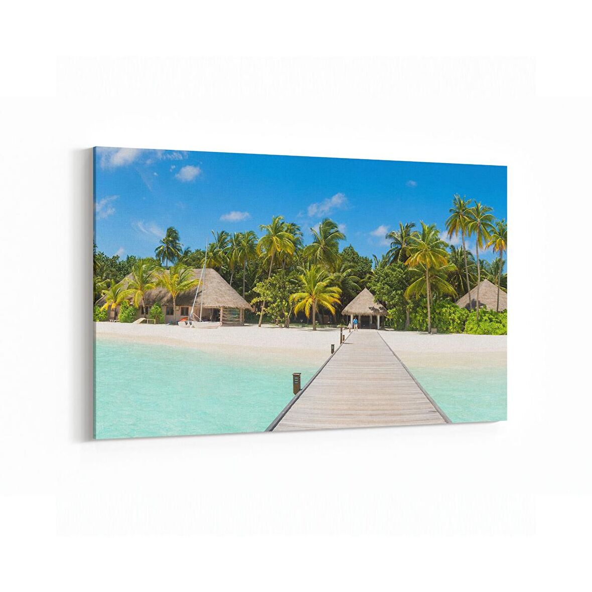 Olla 16466Y Kumsal / Sahil Görseli Yatay Kanvas Tablo (Ölçü: 70X50)