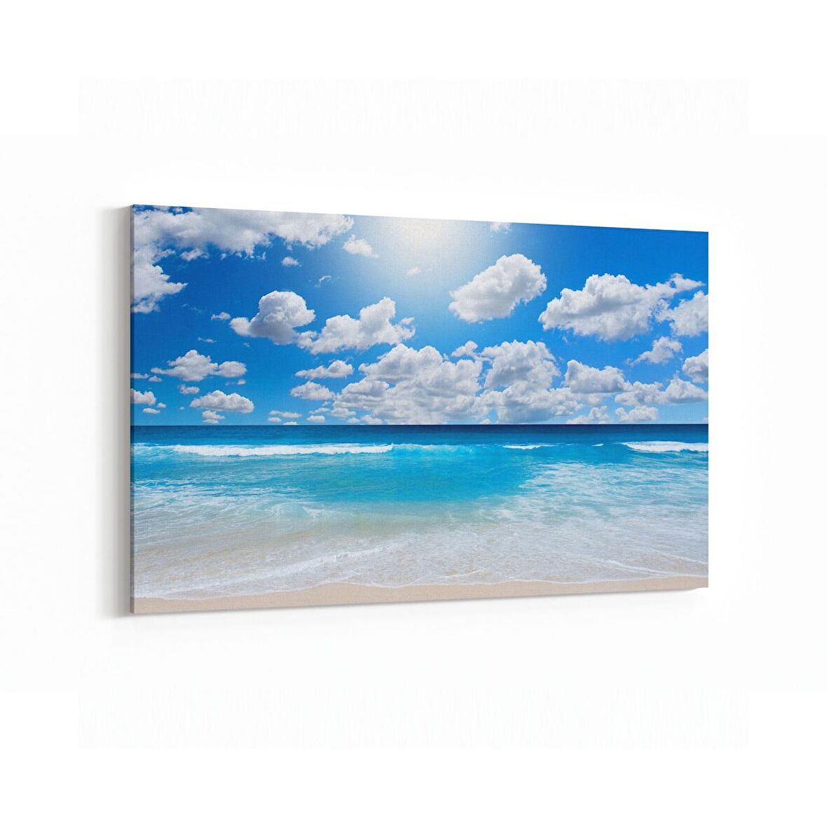 Olla 16352Y Kumsal / Sahil Görseli Yatay Kanvas Tablo (Ölçü: 45X30)