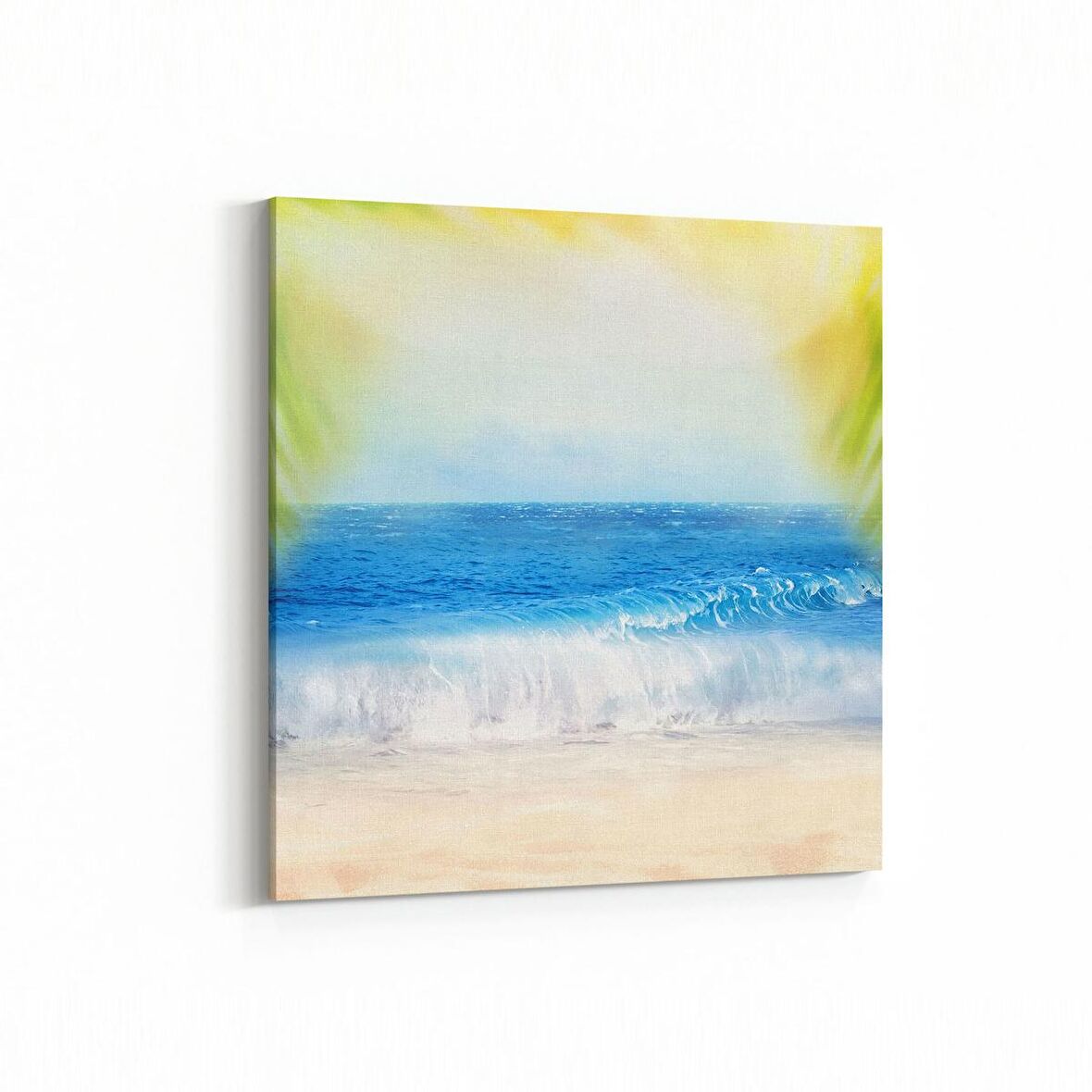 Olla 16431K Kumsal / Sahil Görseli Kare Kanvas Tablo (Ölçü: 100X100)