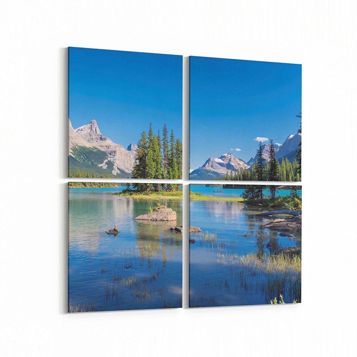 Olla 13163K4 Doğa / Manzara Görseli Kare 4'lü Kanvas Tablo (Ölçü: 125X125)