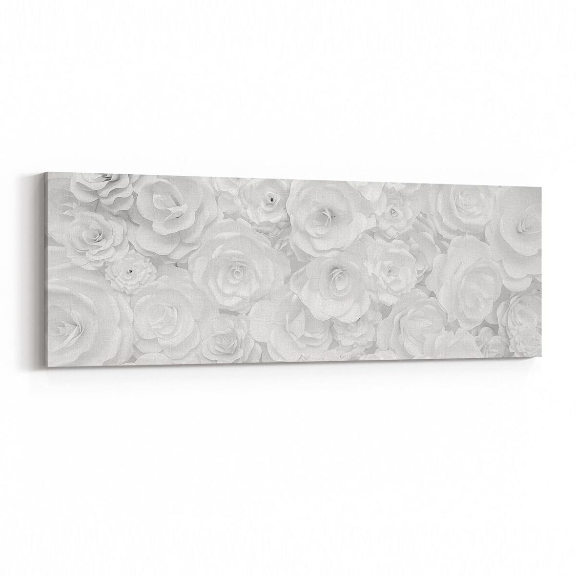 Olla 11618YI Çiçek Görseli Yatay İnce Kanvas Tablo (Ölçü: 90X30)