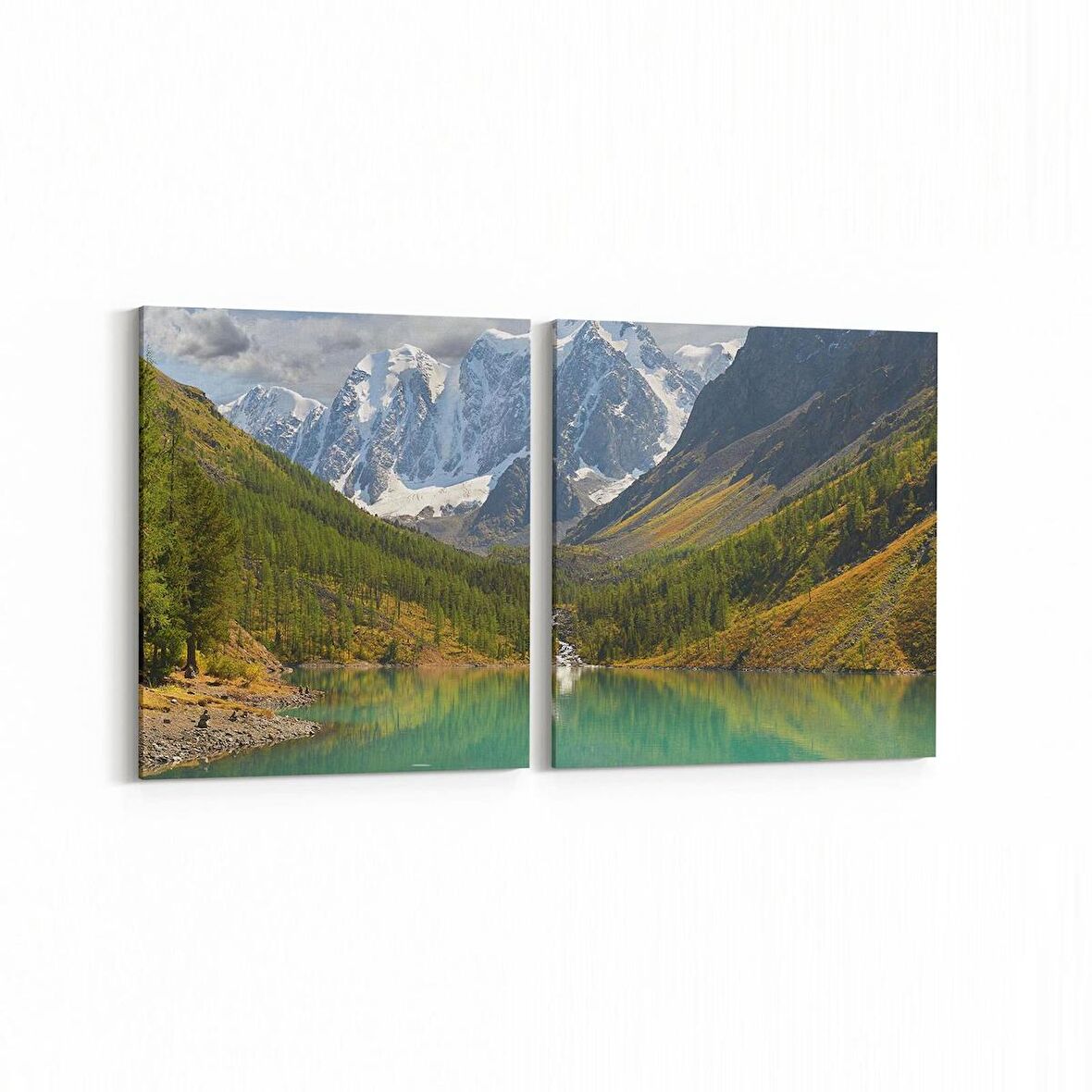 Olla 13897K2Y Doğa / Manzara Görseli Kare 2'li Yatay Kanvas Tablo (Ölçü: 125X60)