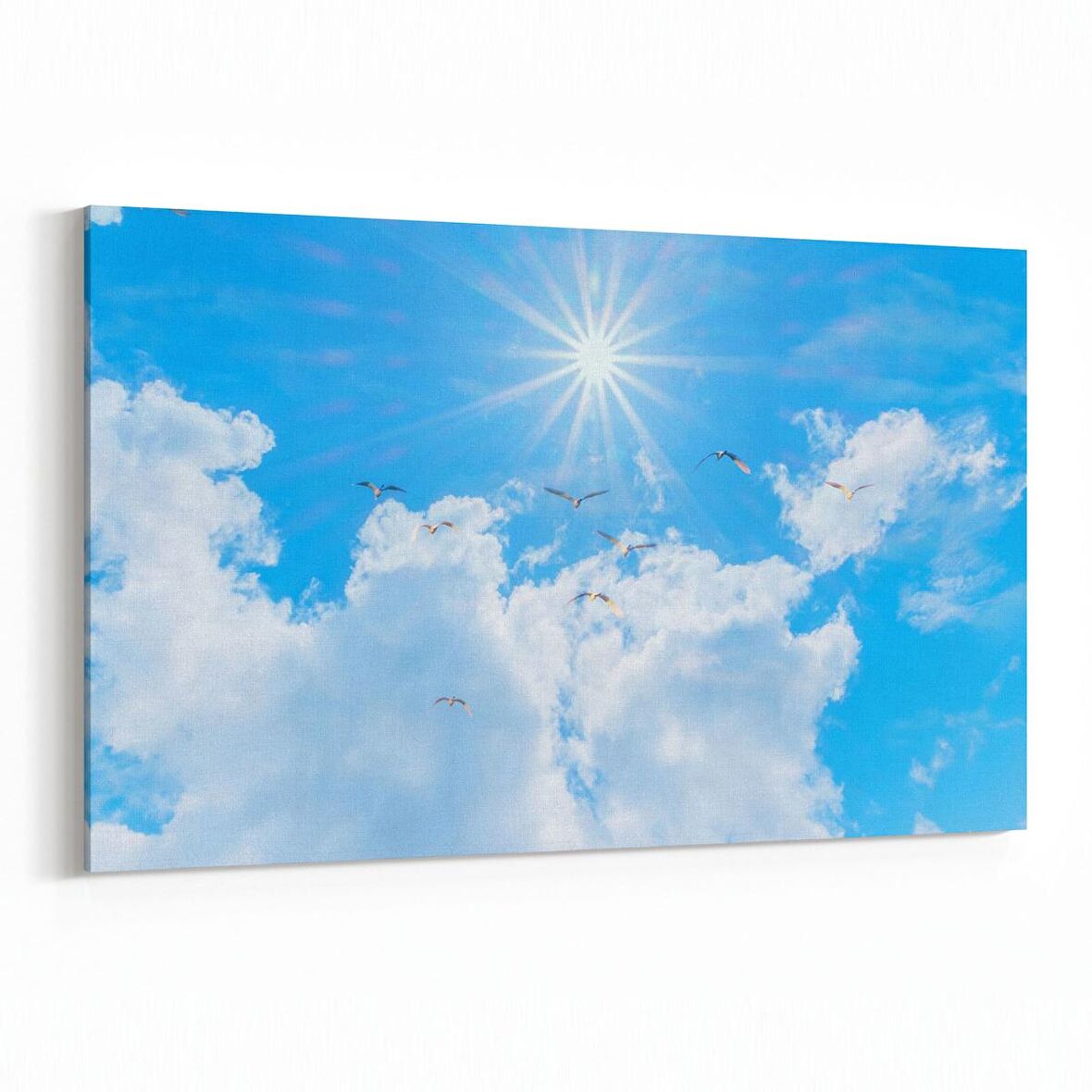 Olla 15717Y Gökyüzü Bulut Görseli  Yatay Kanvas Tablo (Ölçü: 90X60)