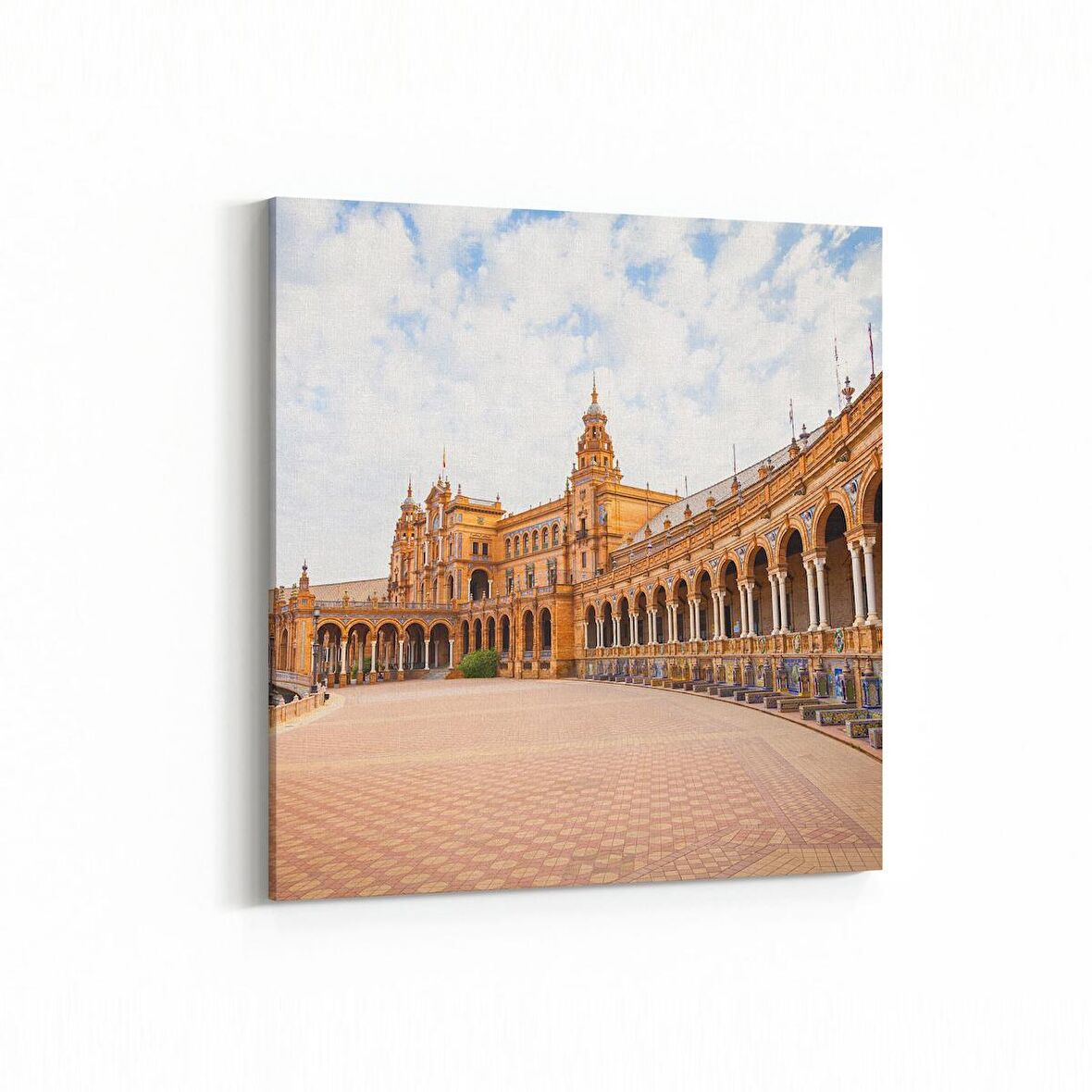 Olla 18375K Yapı Görseli Kare Kanvas Tablo (Ölçü: 25X25)