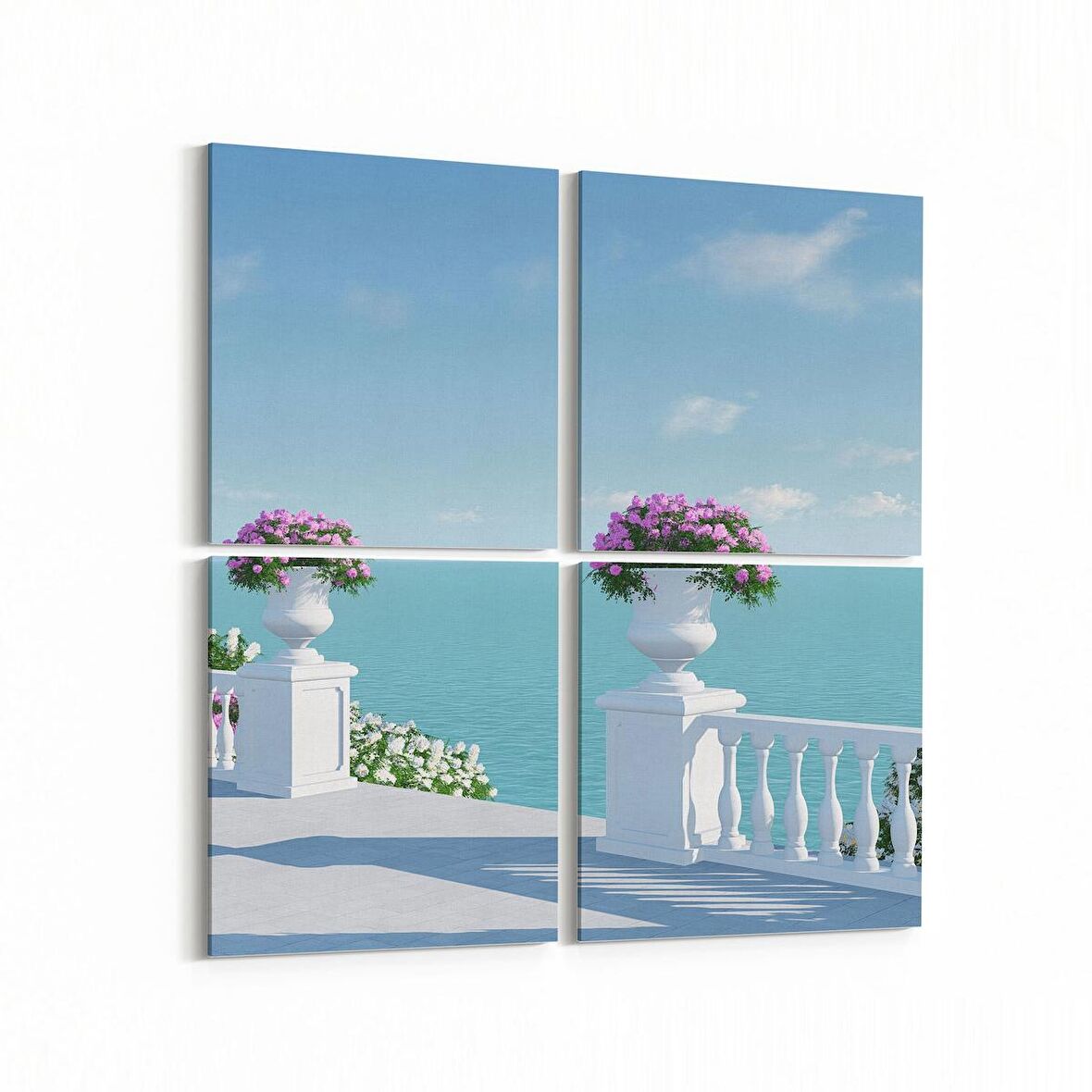 Olla 14376K4 Doğa / Manzara Görseli Kare 4'lü Kanvas Tablo (Ölçü: 105X105)