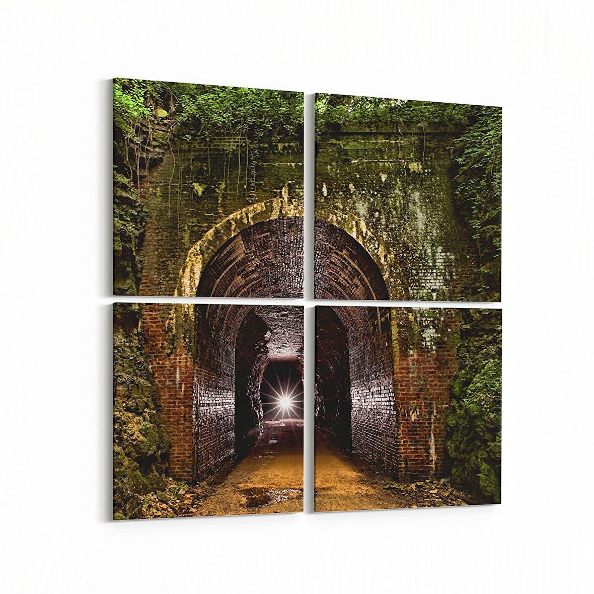 Olla 13538K4 Doğa / Manzara Görseli Kare 4'lü Kanvas Tablo (Ölçü: 65X65)