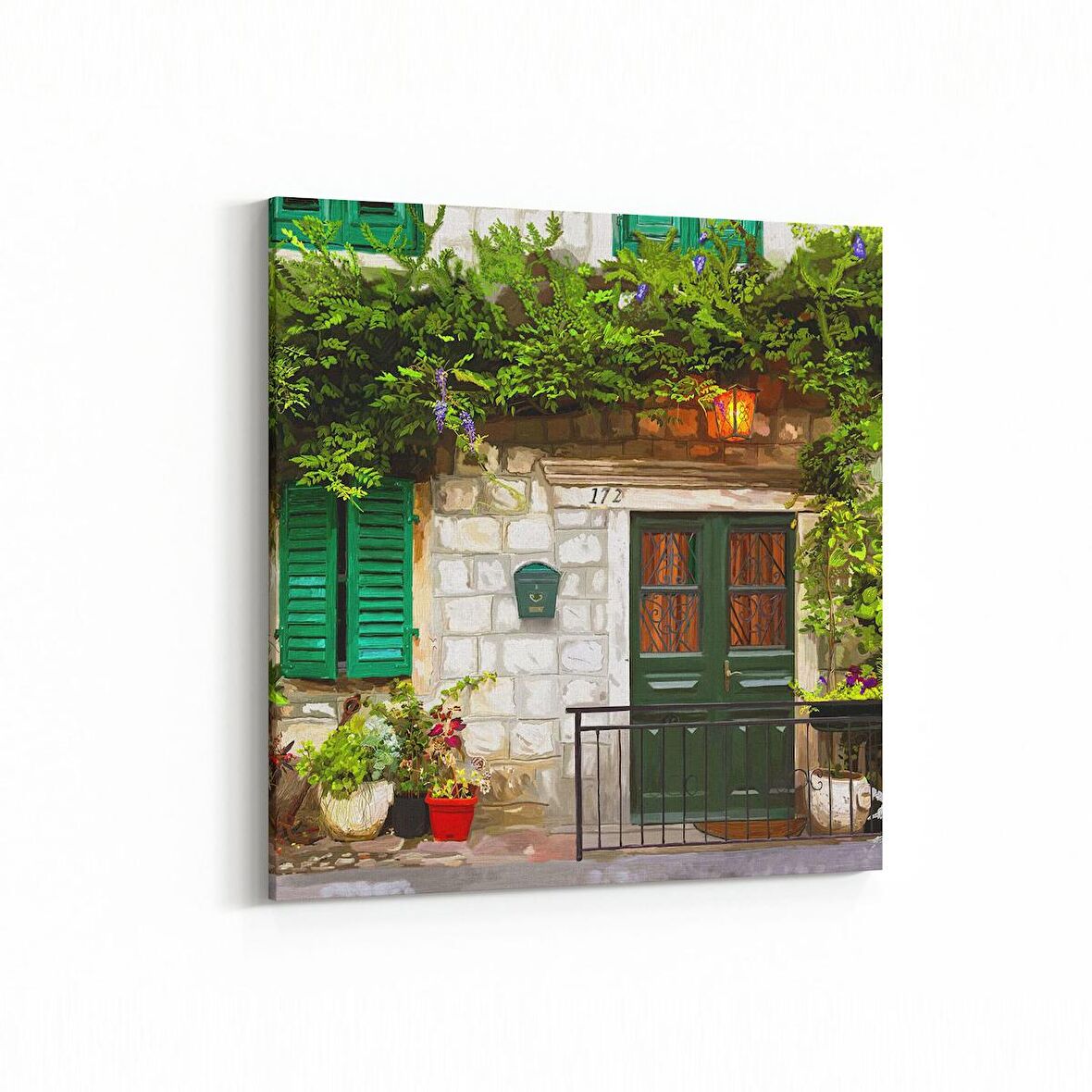 Olla 18381K Yapı Görseli Kare Kanvas Tablo (Ölçü: 25X25)